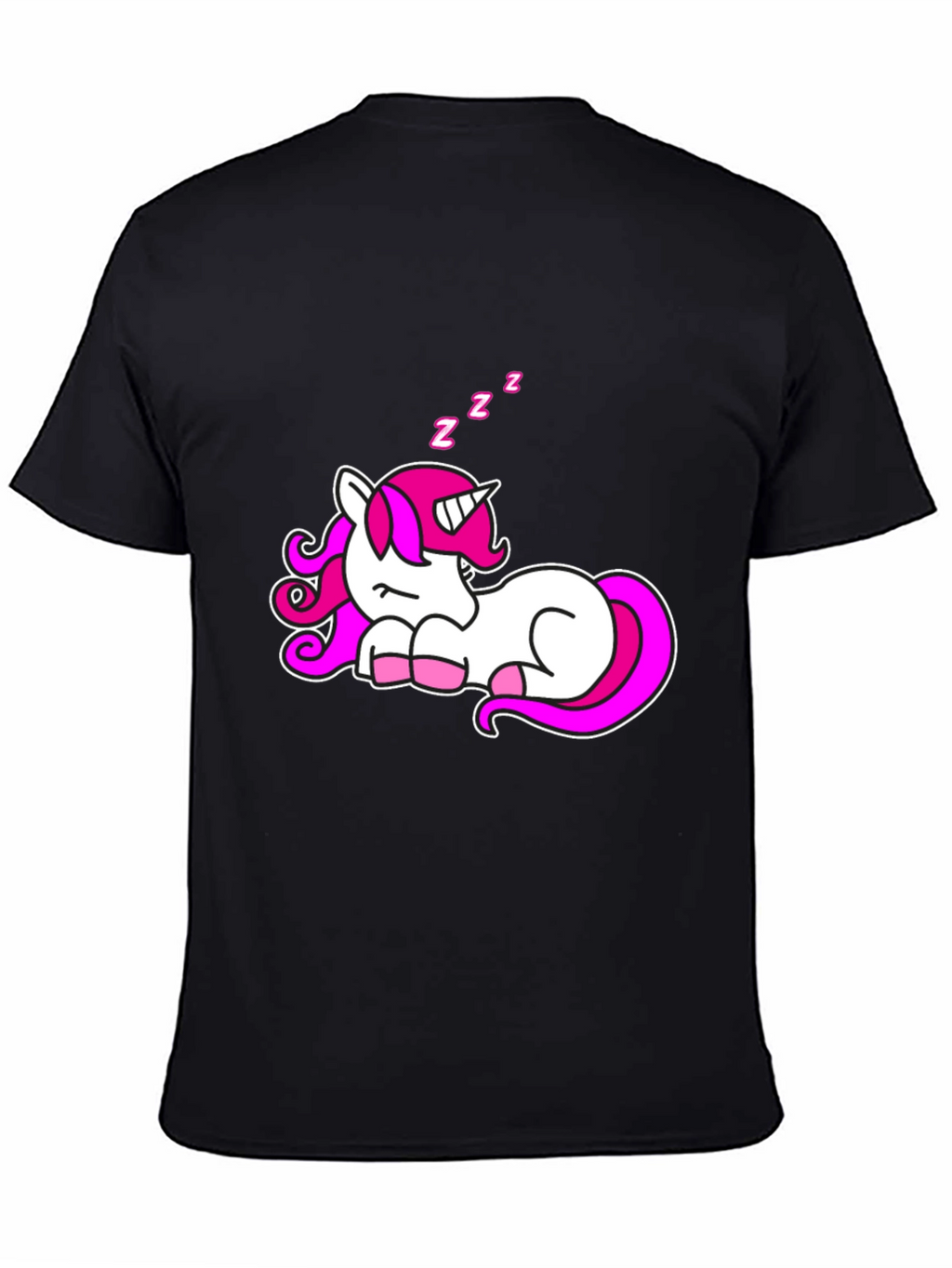 Sleeping Unicorn Graphic T-Shirt - Black
