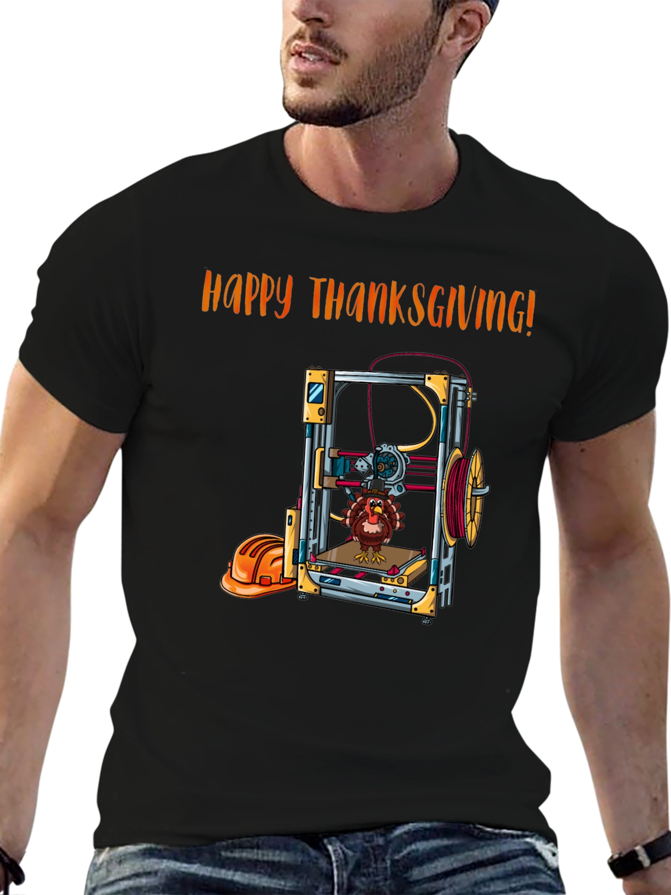Thanksgiving 3D Printing Turkey T-Shirt