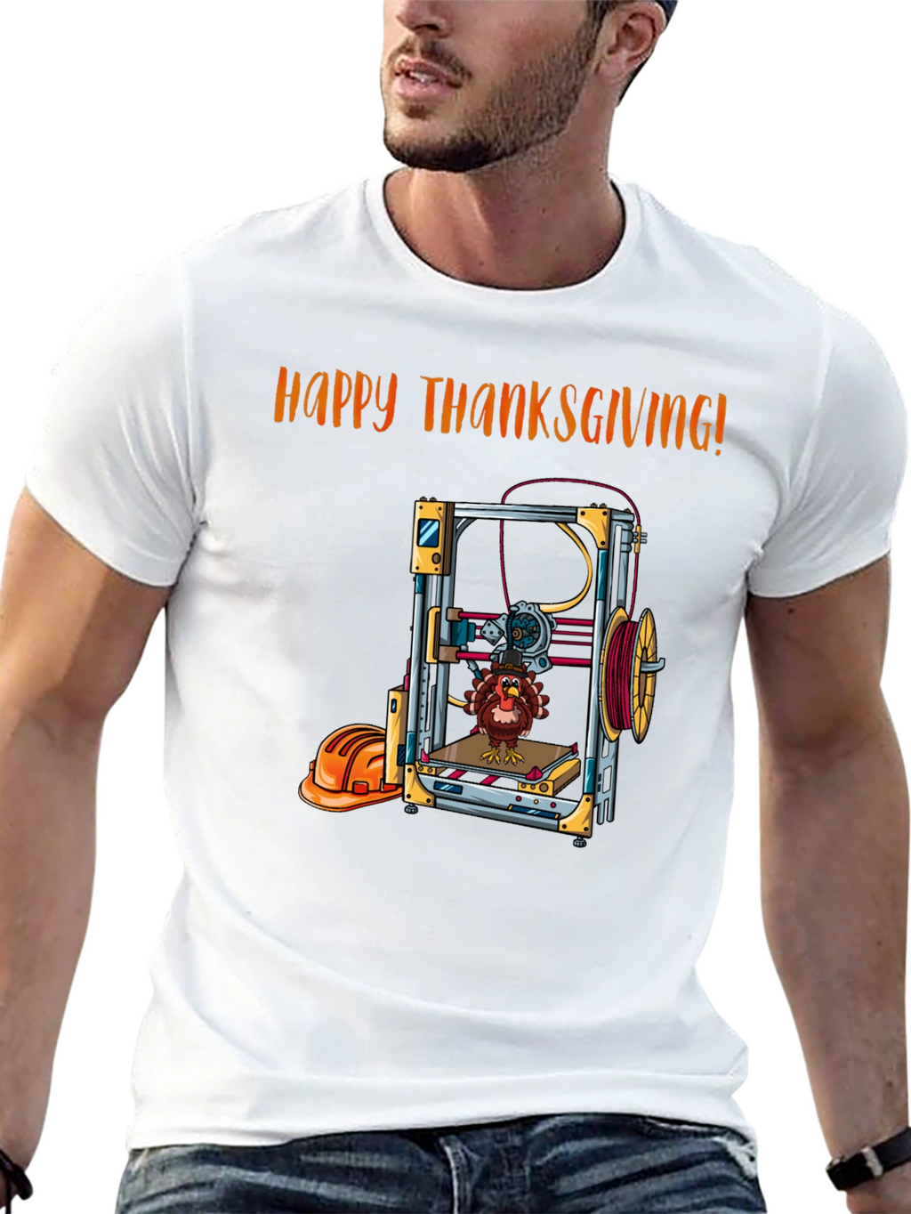 Thanksgiving 3D Printing Turkey T-Shirt