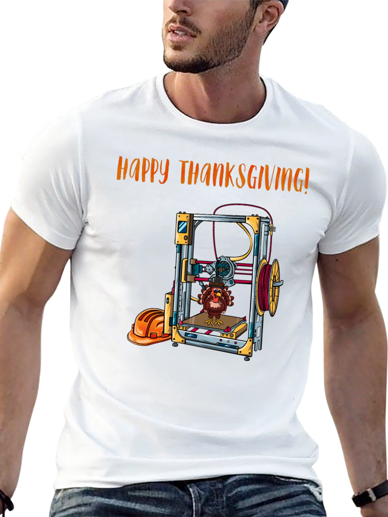Thanksgiving 3D Printing Turkey T-Shirt