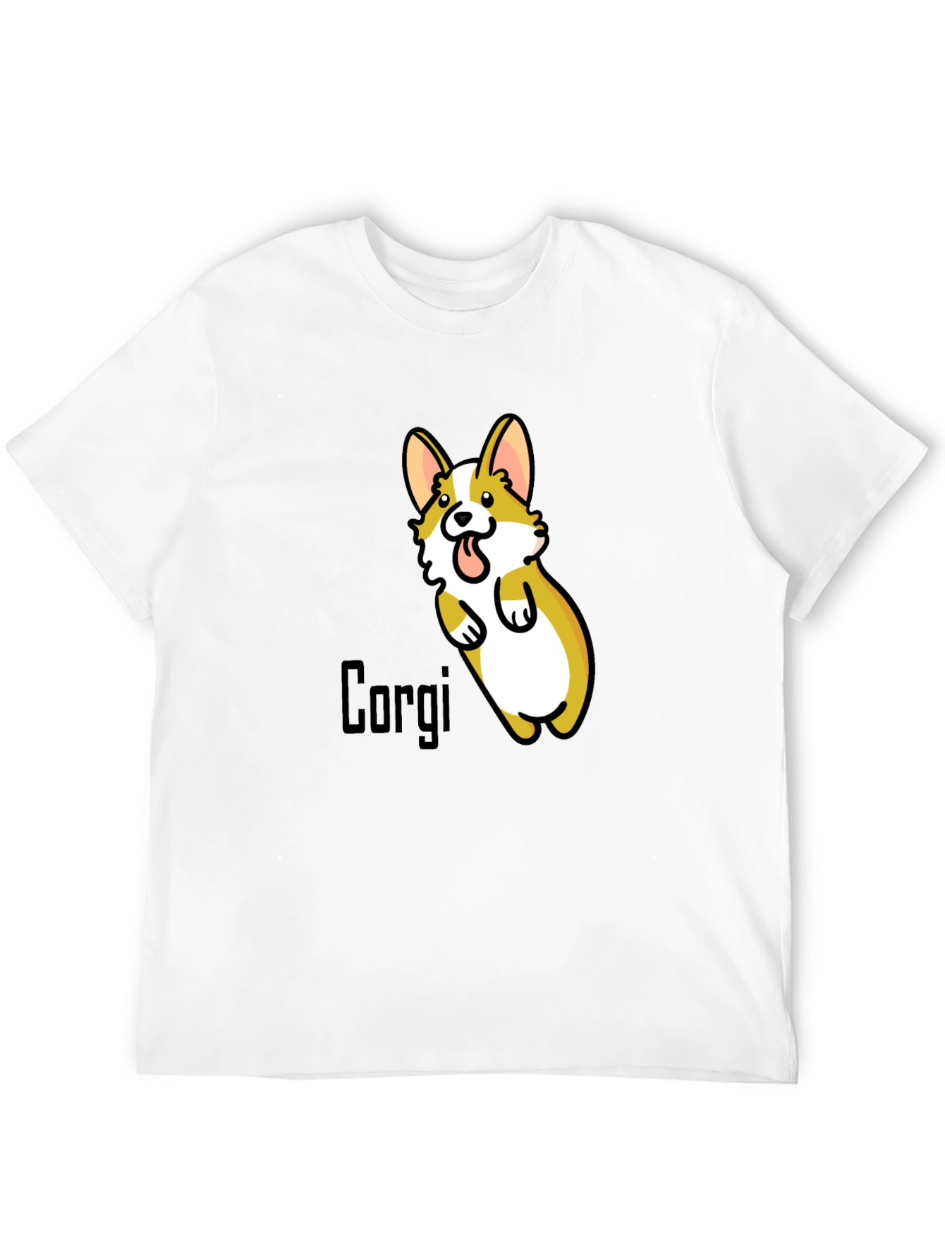 Corgi Graphic Black T-Shirt