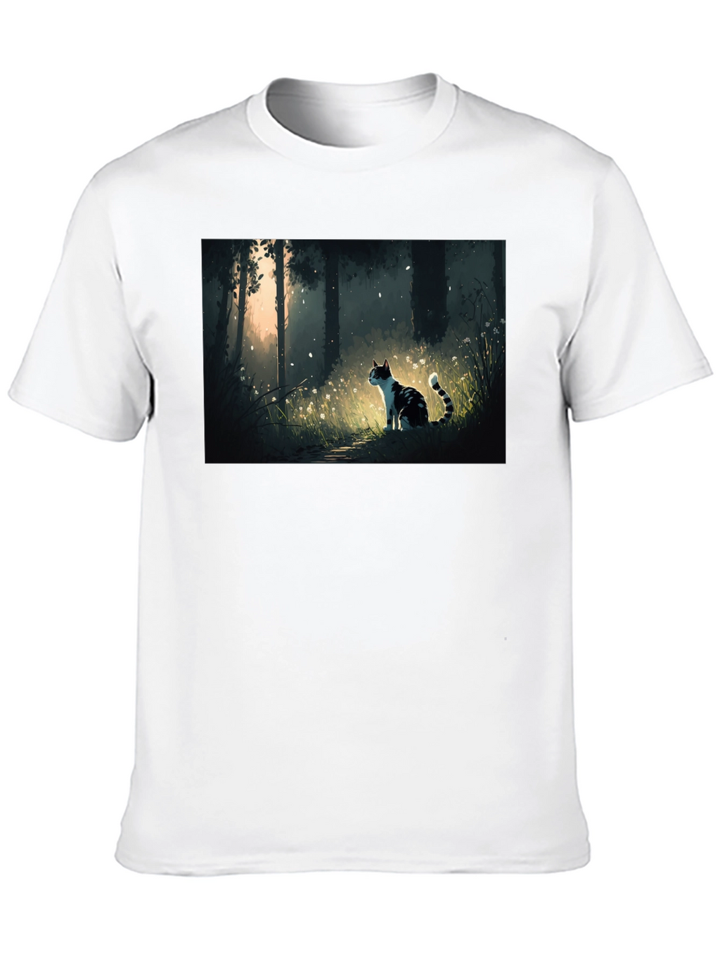 Cat Forest T-Shirt - Black