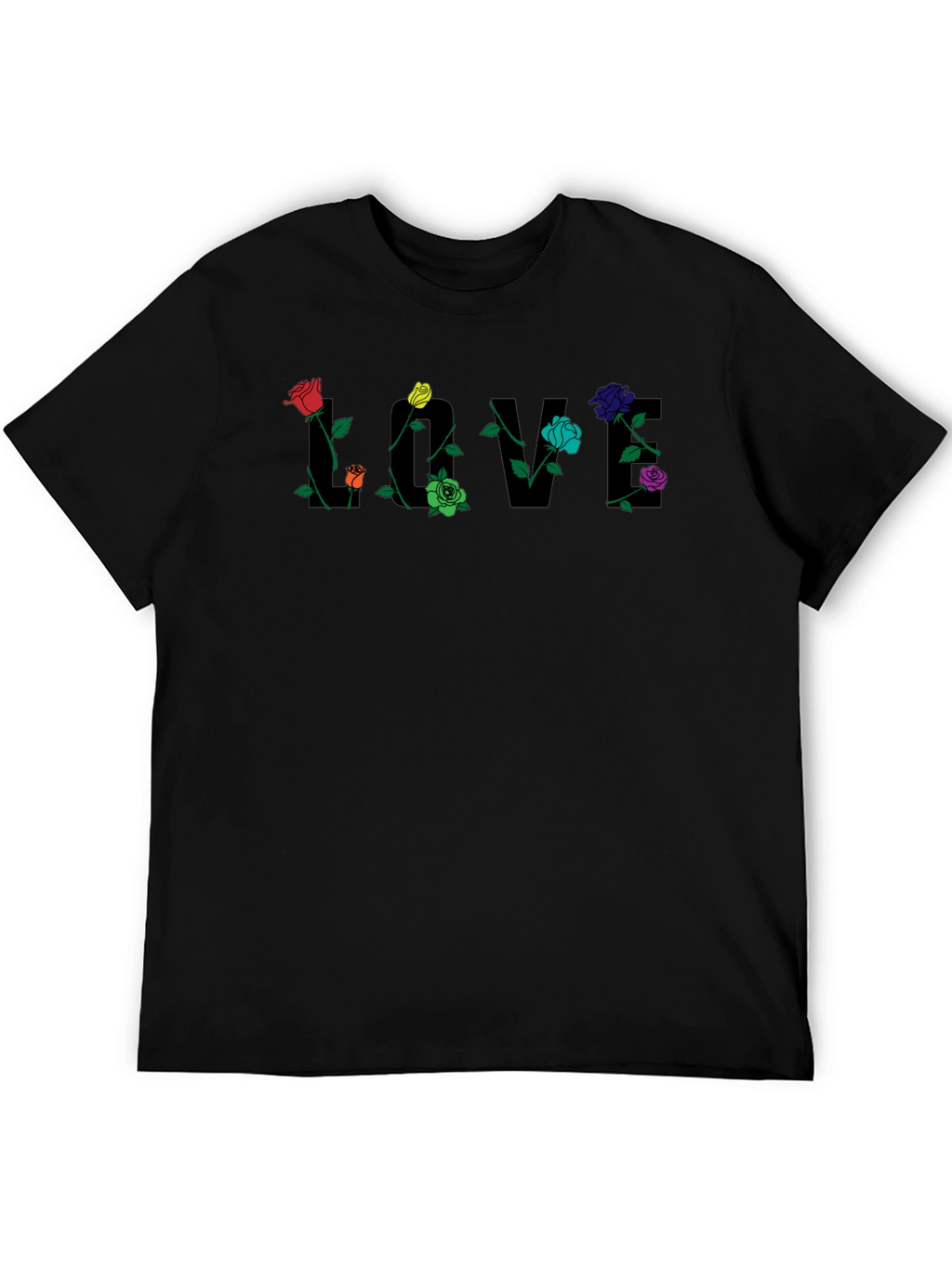 Floral Love T-Shirt - Unique Rose Design