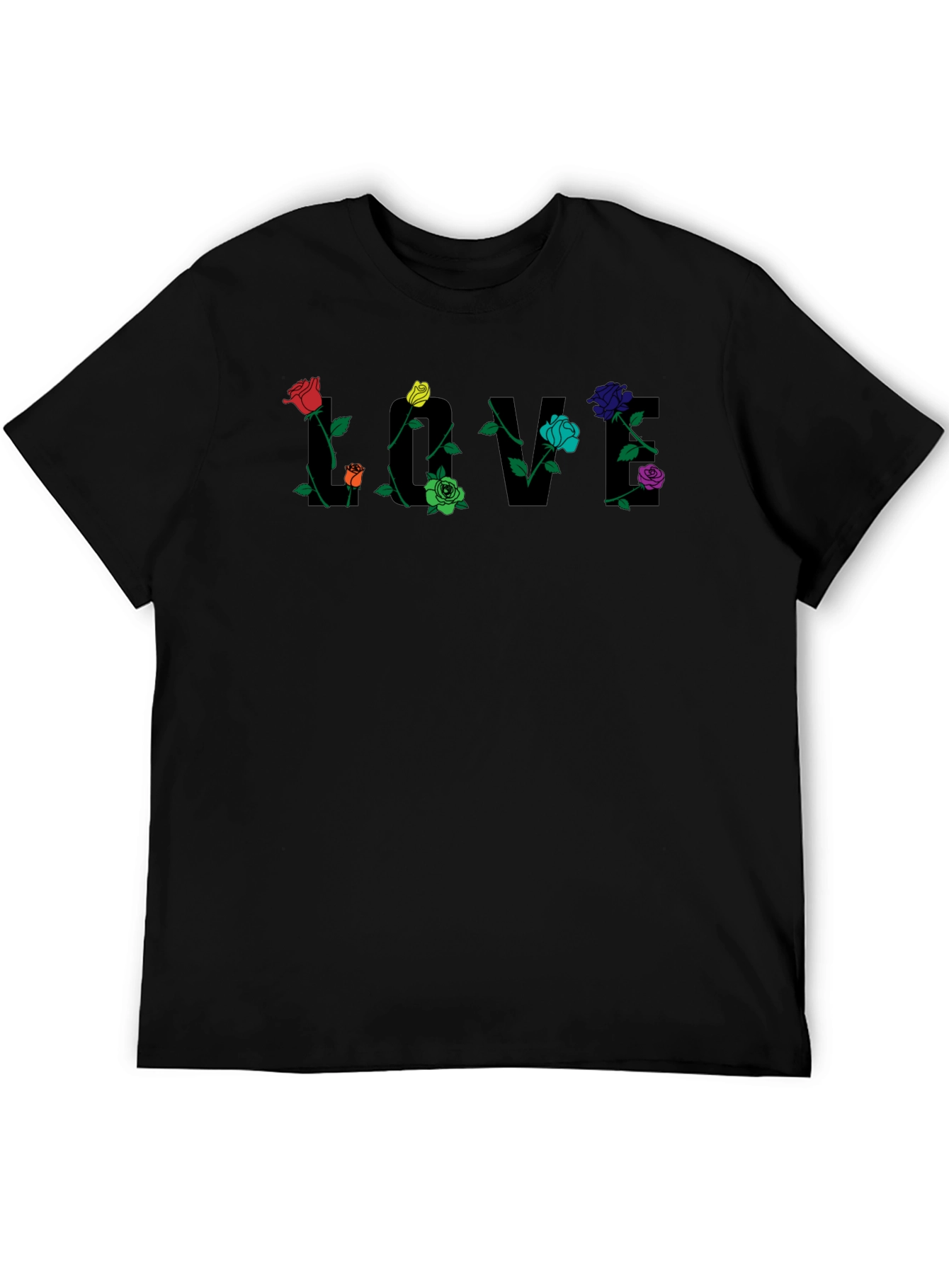 Floral Love T-Shirt - Unique Rose Design