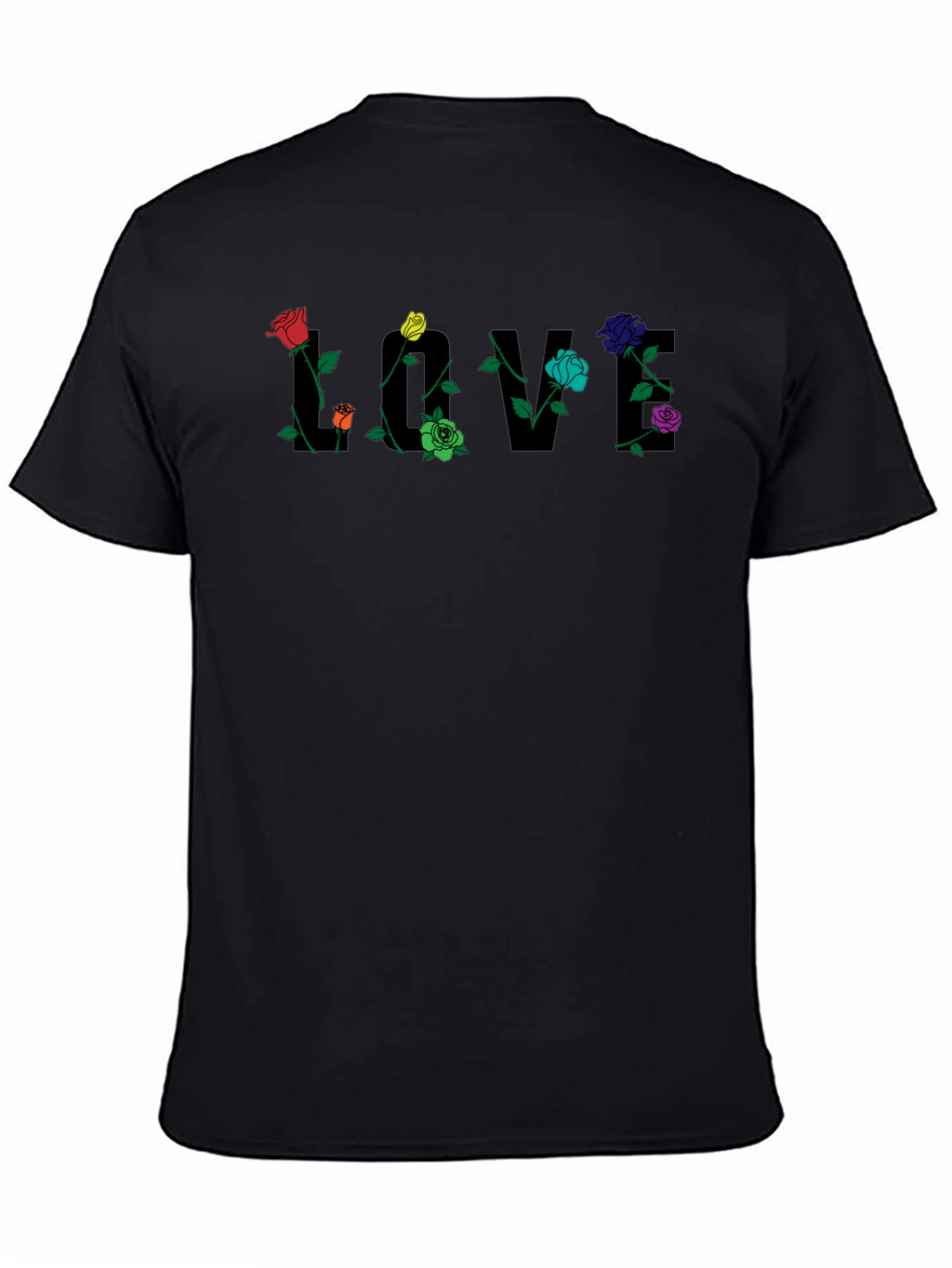 Floral Love T-Shirt - Unique Rose Design