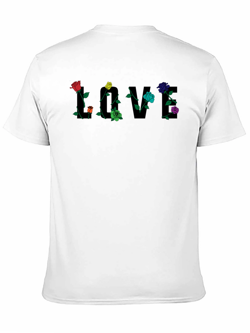 Floral Love T-Shirt - Unique Rose Design