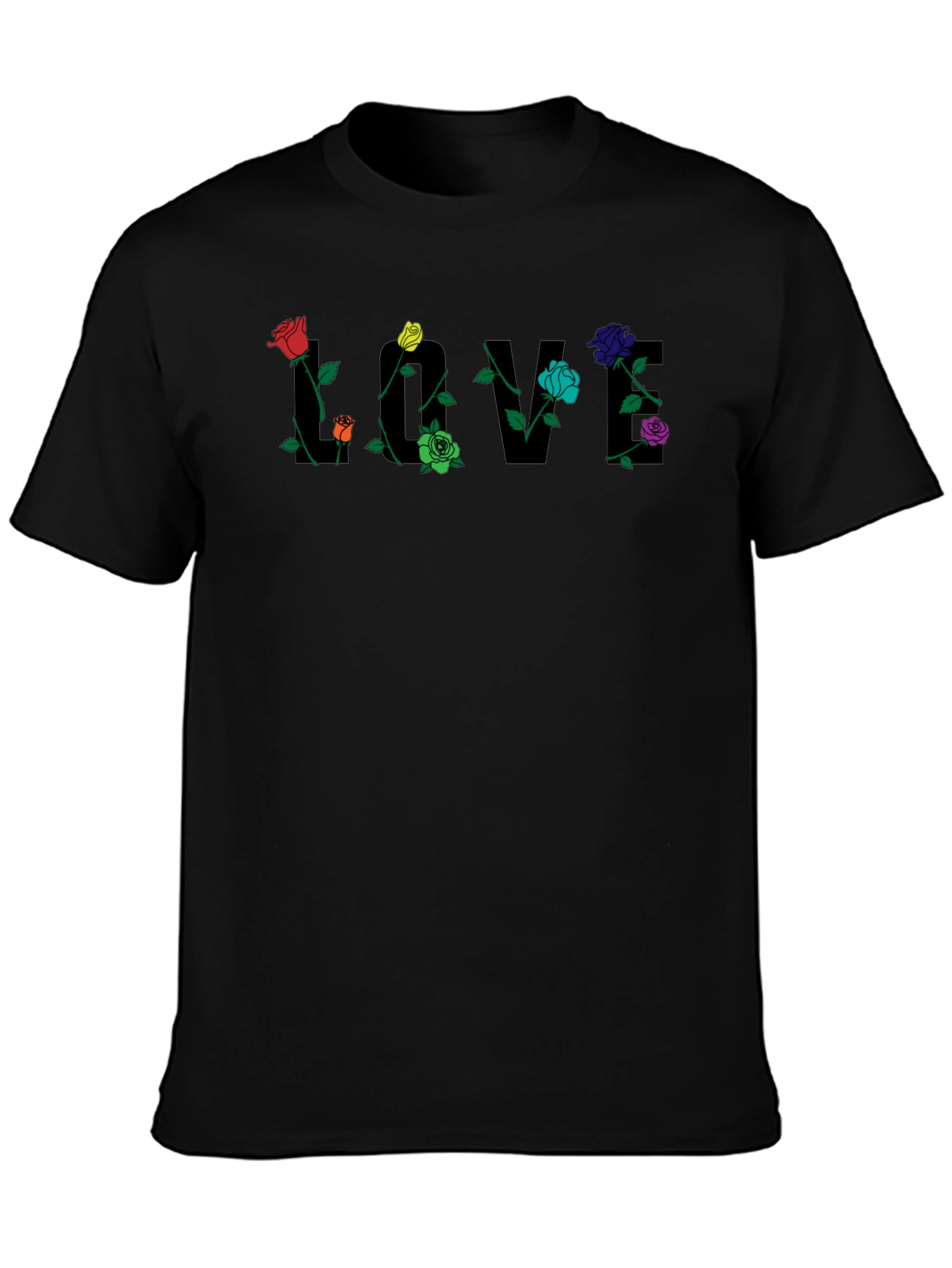 Floral Love T-Shirt - Unique Rose Design