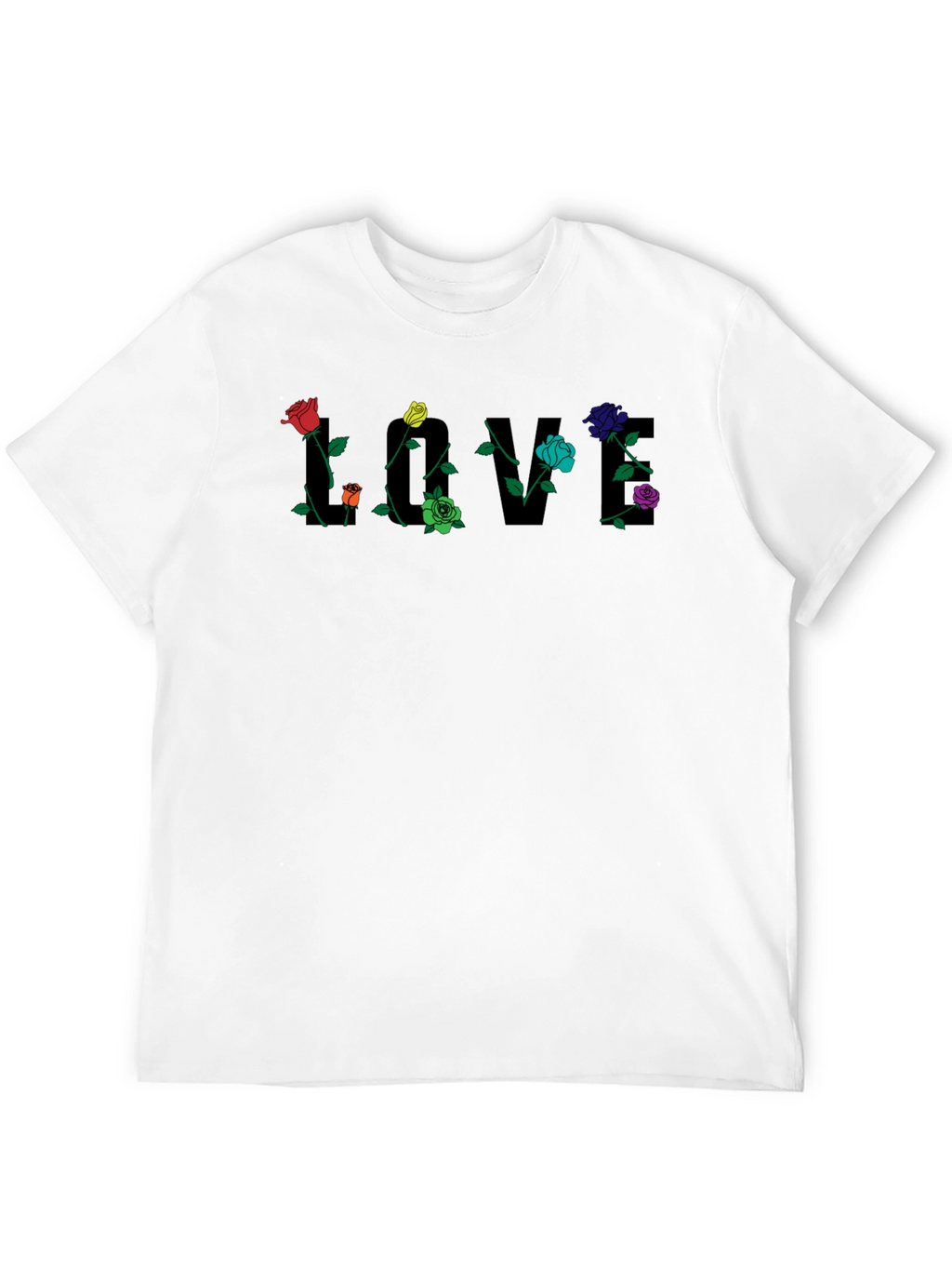 Floral Love T-Shirt - Unique Rose Design
