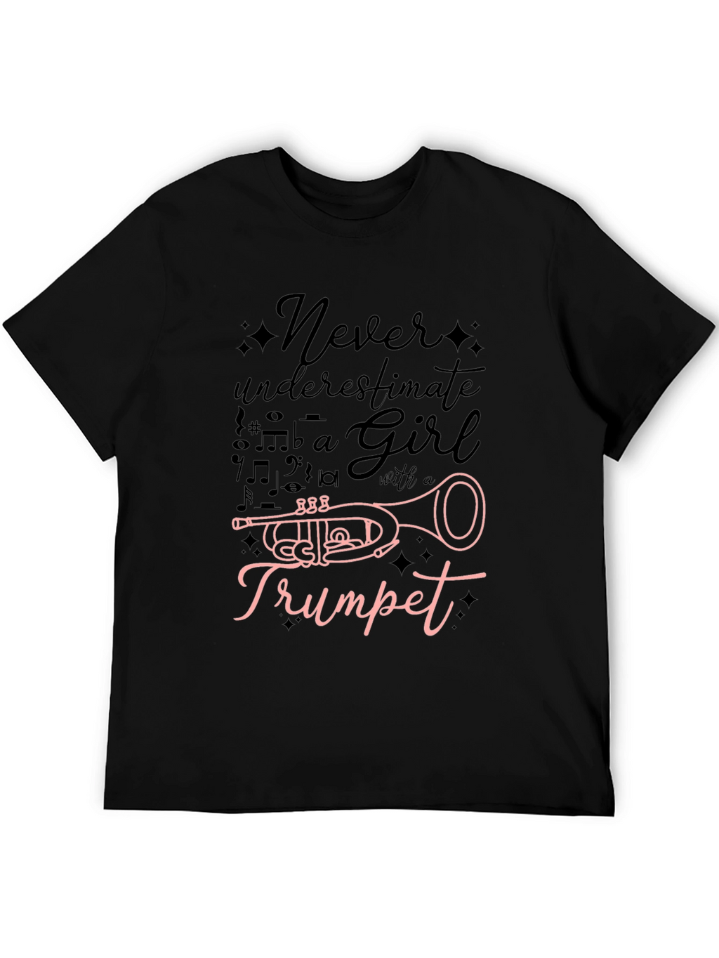 Never Underestimate a Girl with a Trumpet T-Shirt