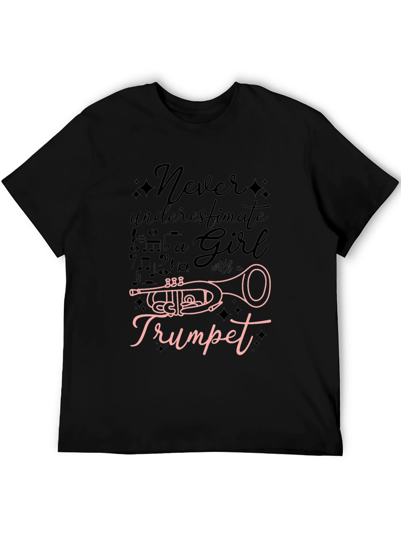 Never Underestimate a Girl with a Trumpet T-Shirt