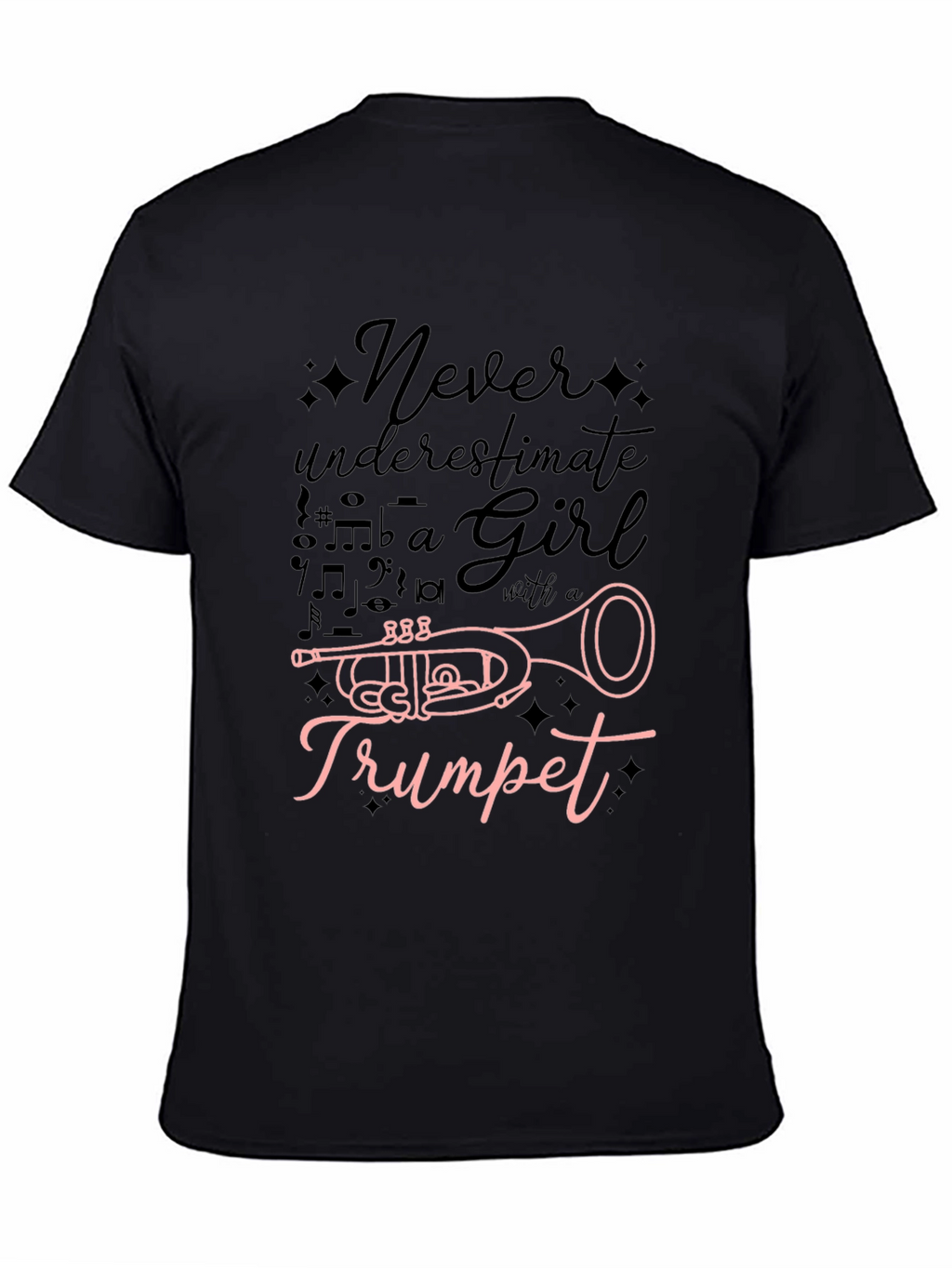 Never Underestimate a Girl with a Trumpet T-Shirt