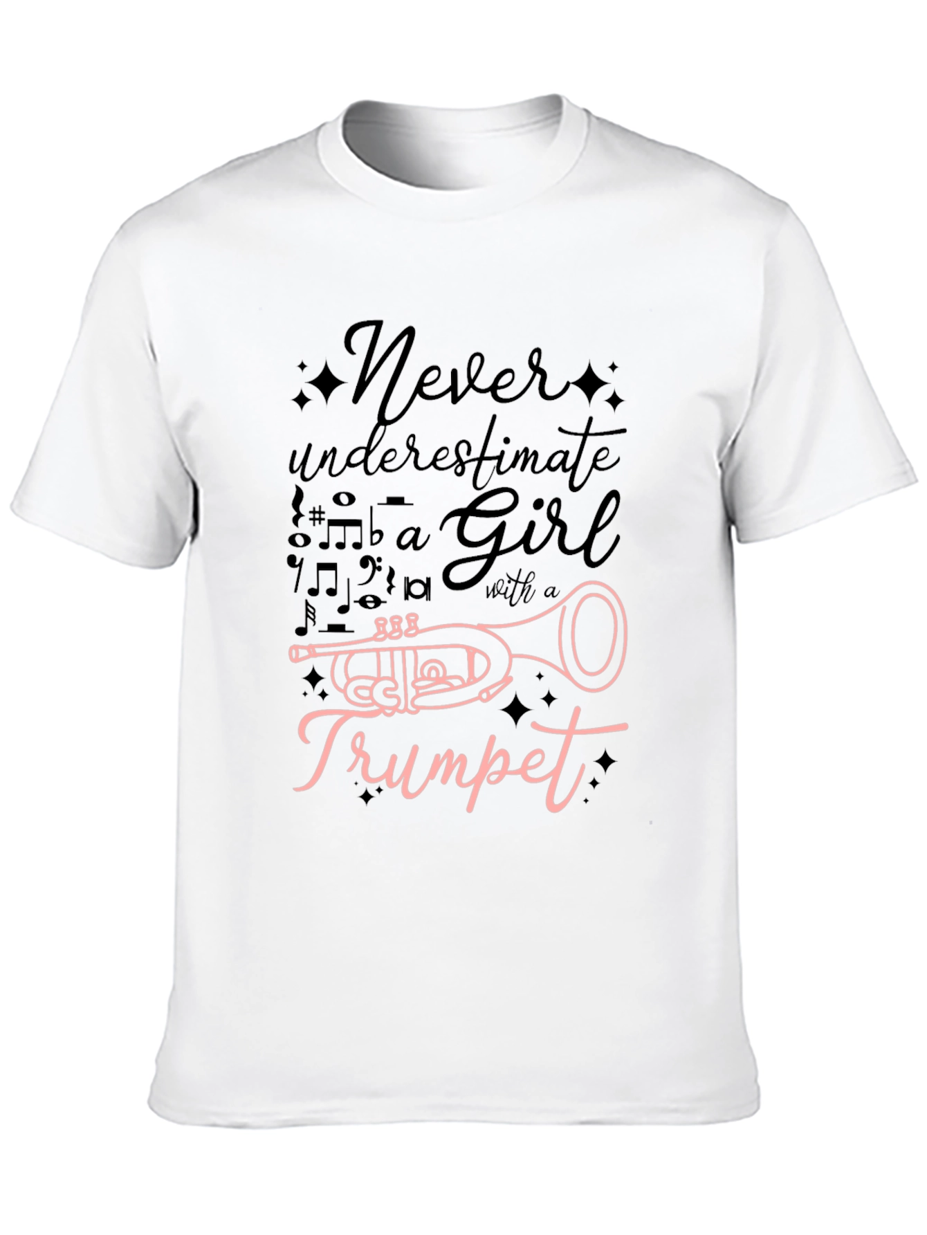 Never Underestimate a Girl with a Trumpet T-Shirt