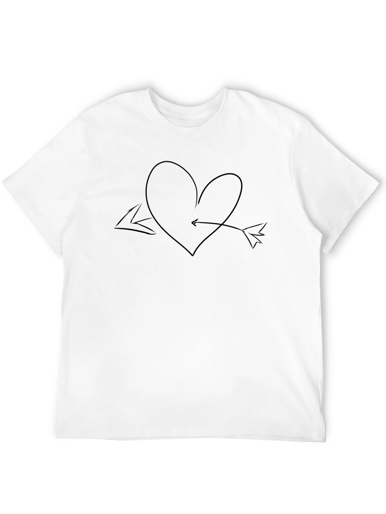 Heart and Arrow Graphic Tee - Classic Black T-Shirt
