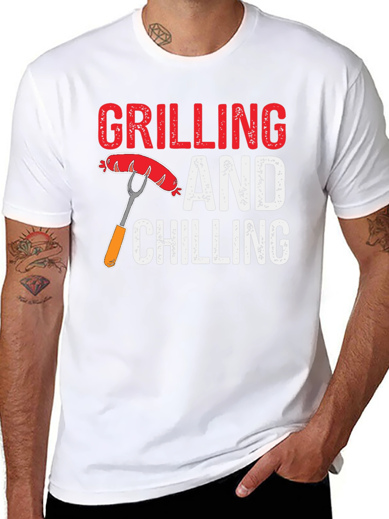 Grilling and Chilling T-Shirt - Black
