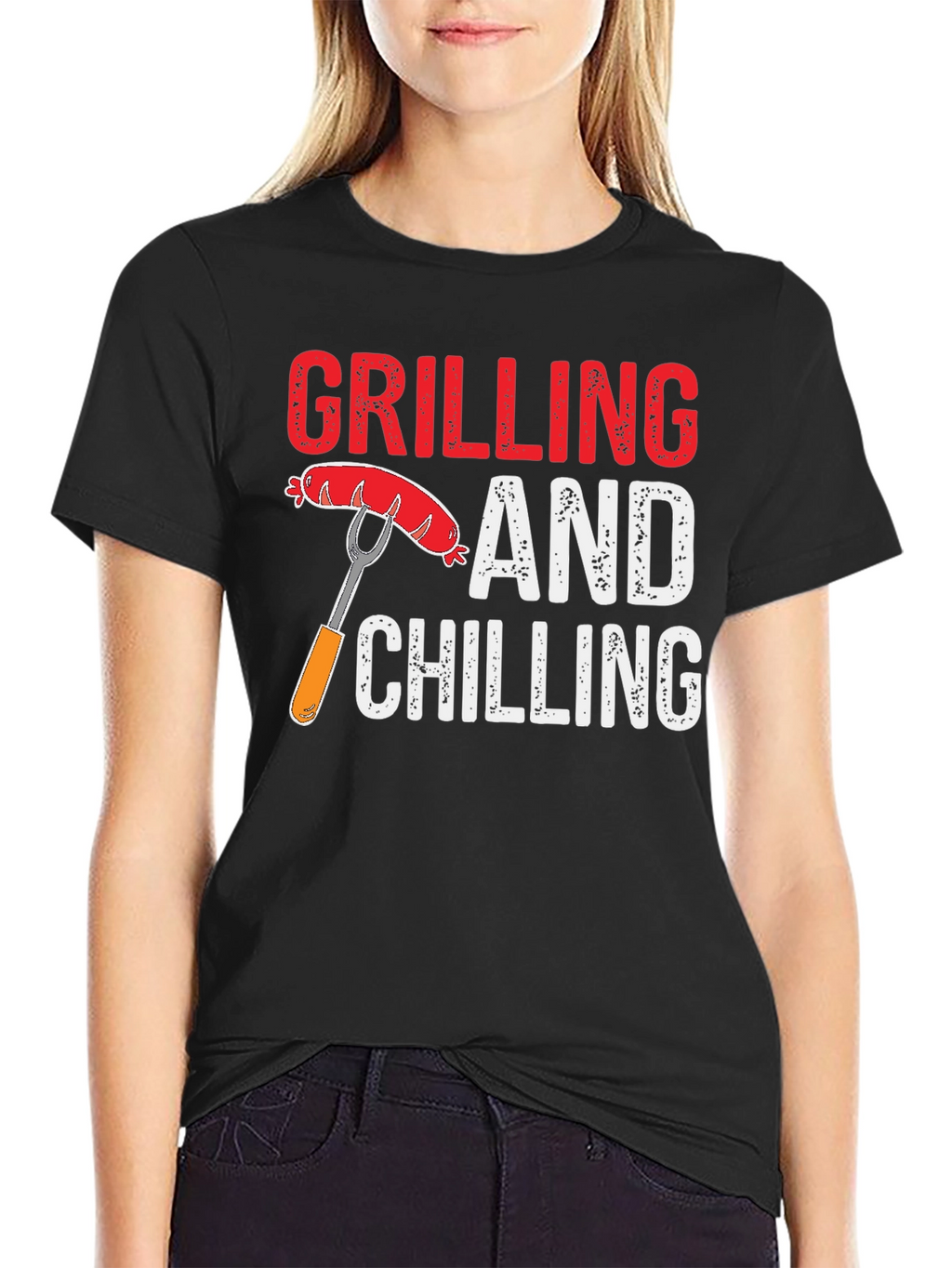 Grilling and Chilling T-Shirt - Black