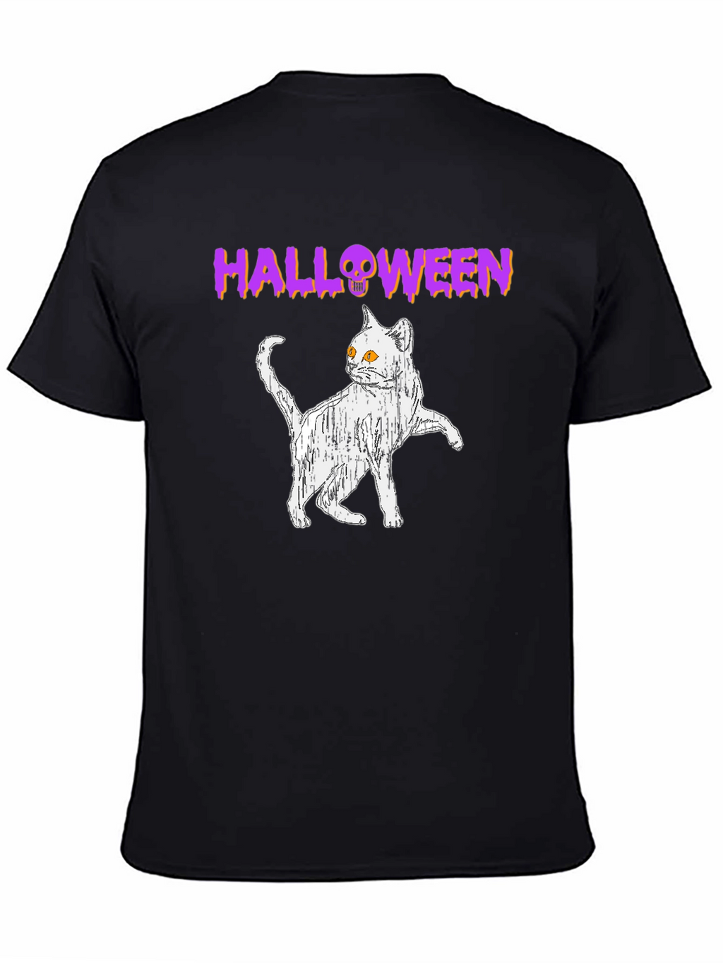 Halloween Cat Graphic T-Shirt