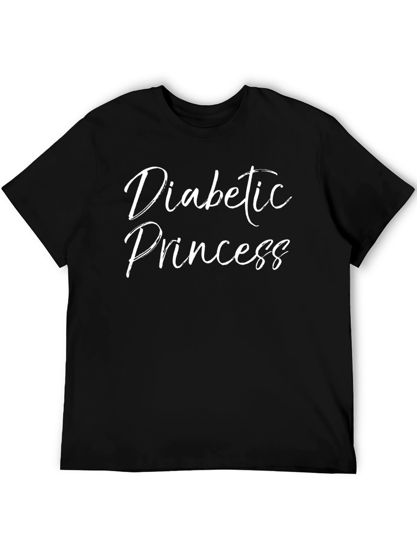 Diabetic Princess Black T-Shirt