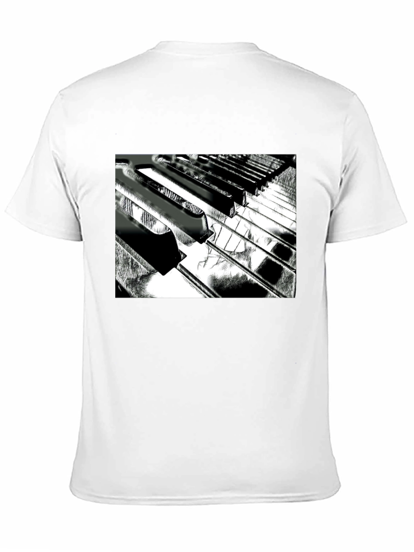 Piano Keys Graphic Tee - Musical Style