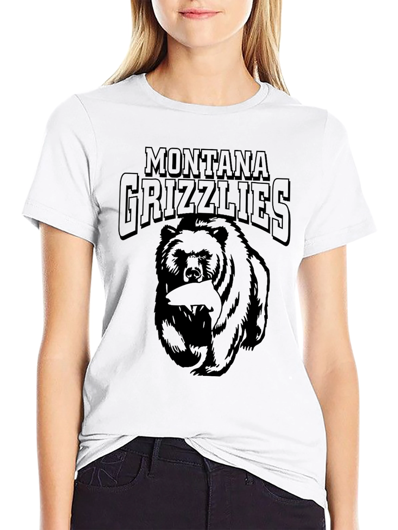 Montana Grizzlies T-Shirt - Black Bear Design