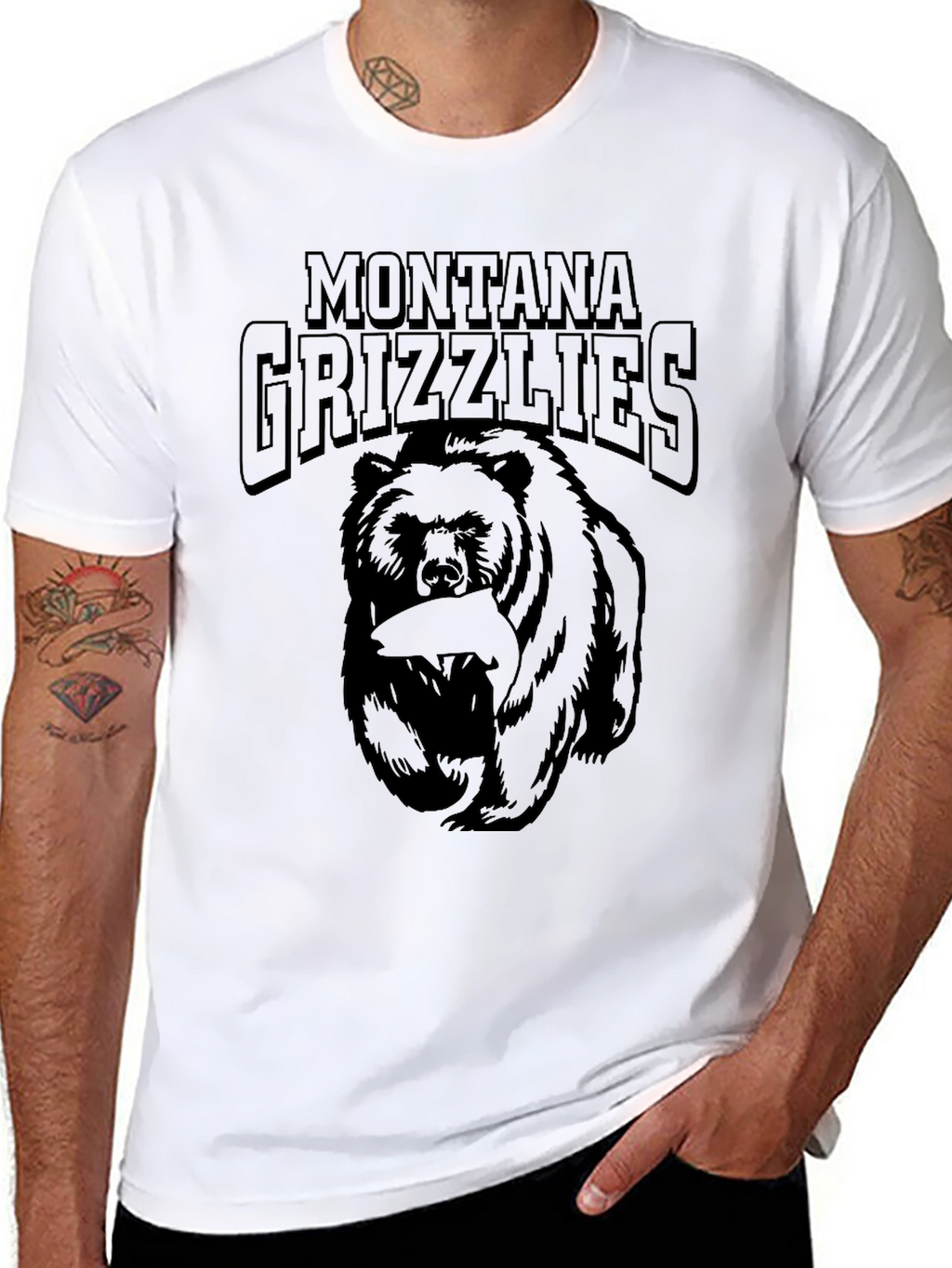 Montana Grizzlies T-Shirt - Black Bear Design
