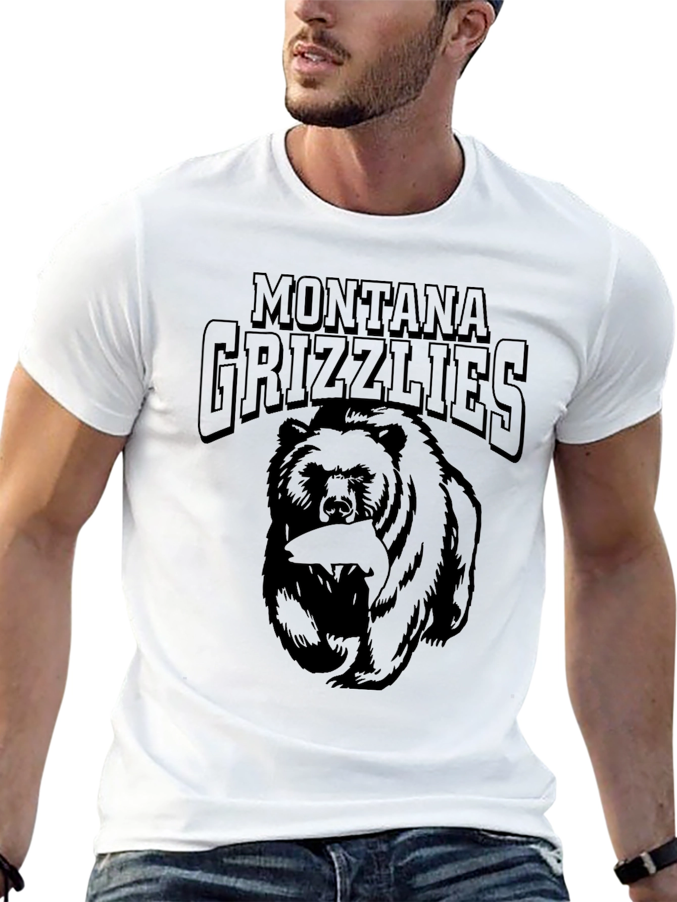 Montana Grizzlies T-Shirt - Black Bear Design