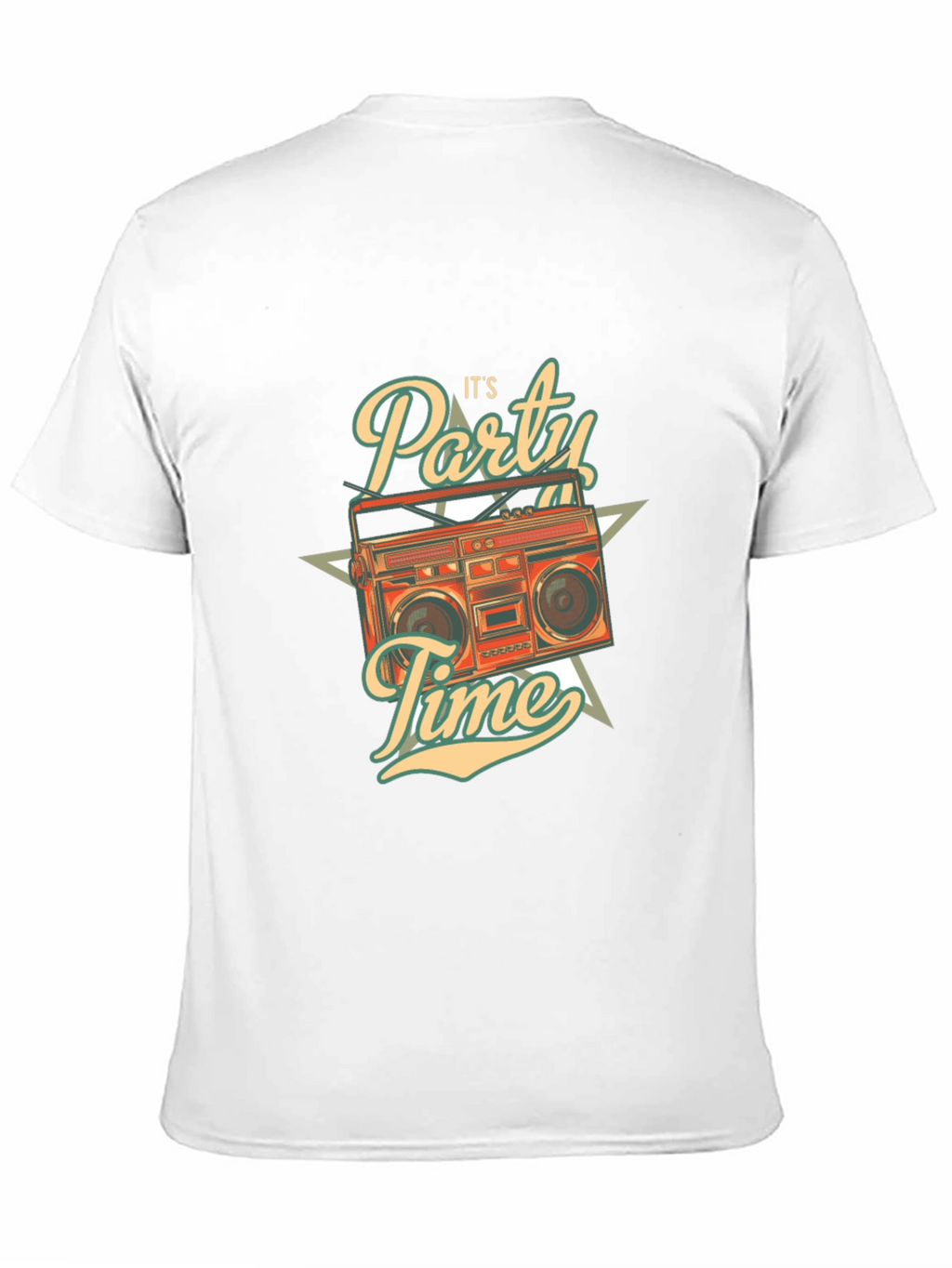 Retro Party Time Graphic T-Shirt - Black