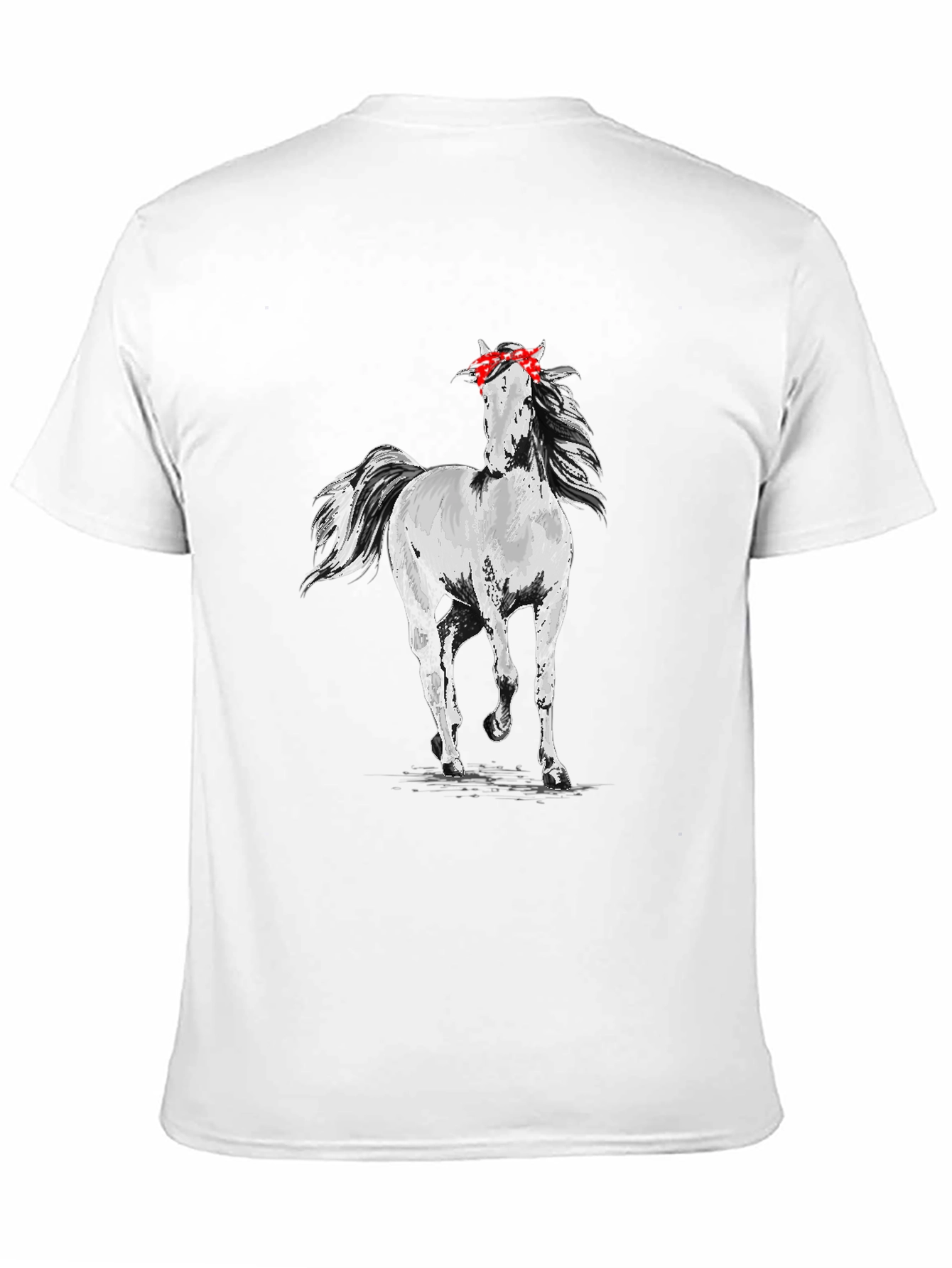 Horse Bandana Mens Black T-Shirt