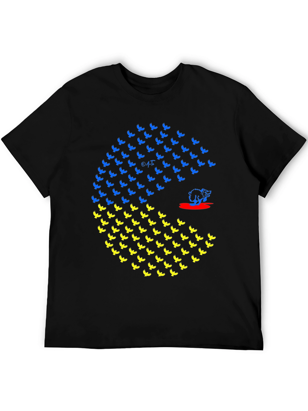Ukraine Flag Bird Graphic T-Shirt