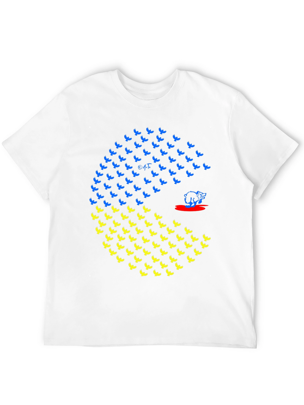 Ukraine Flag Bird Graphic T-Shirt