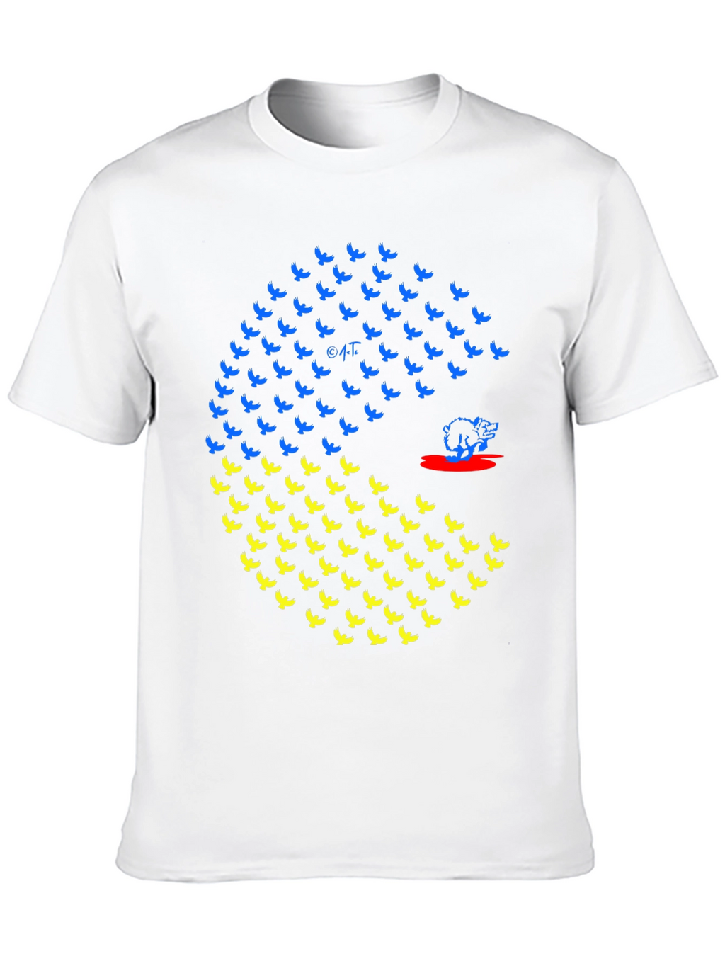 Ukraine Flag Bird Graphic T-Shirt