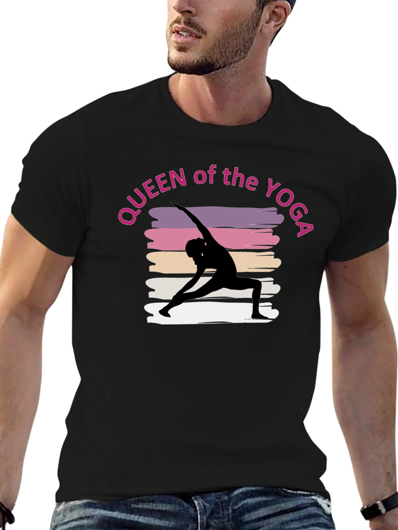 Queen of the Yoga Tee - Black Unisex T-Shirt