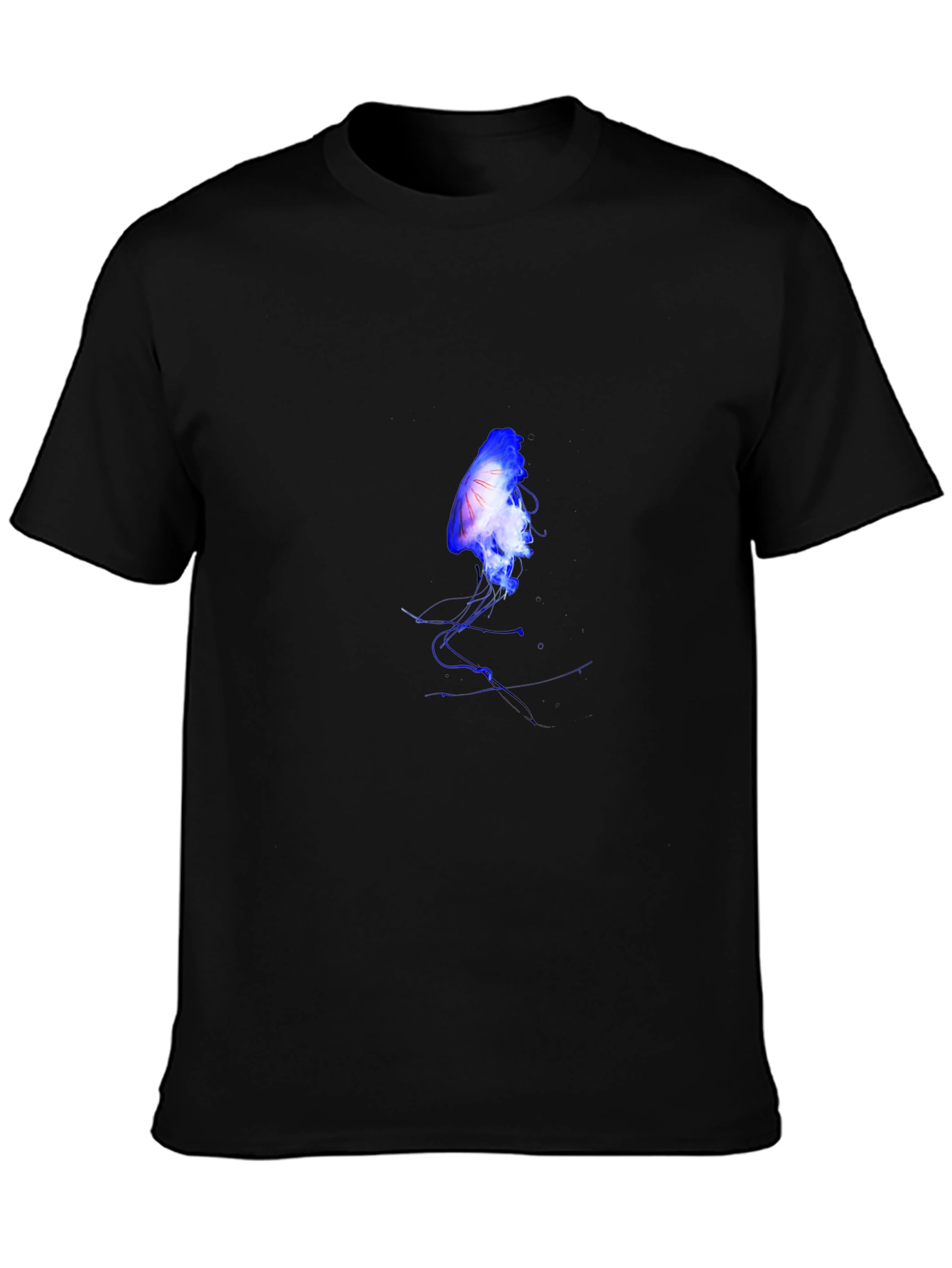 Jellyfish Print Black T-Shirt - Unique Graphic Tee