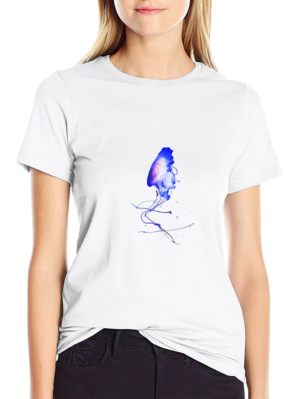 Jellyfish Print Black T-Shirt - Unique Graphic Tee