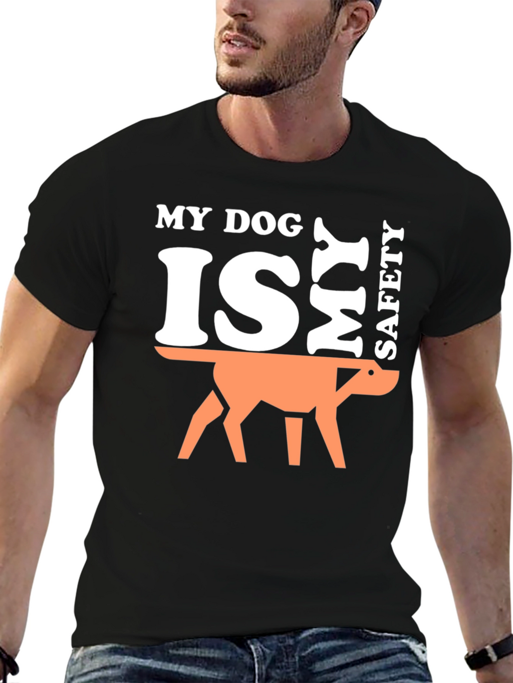 My Dog is My Safety T-Shirt - Black