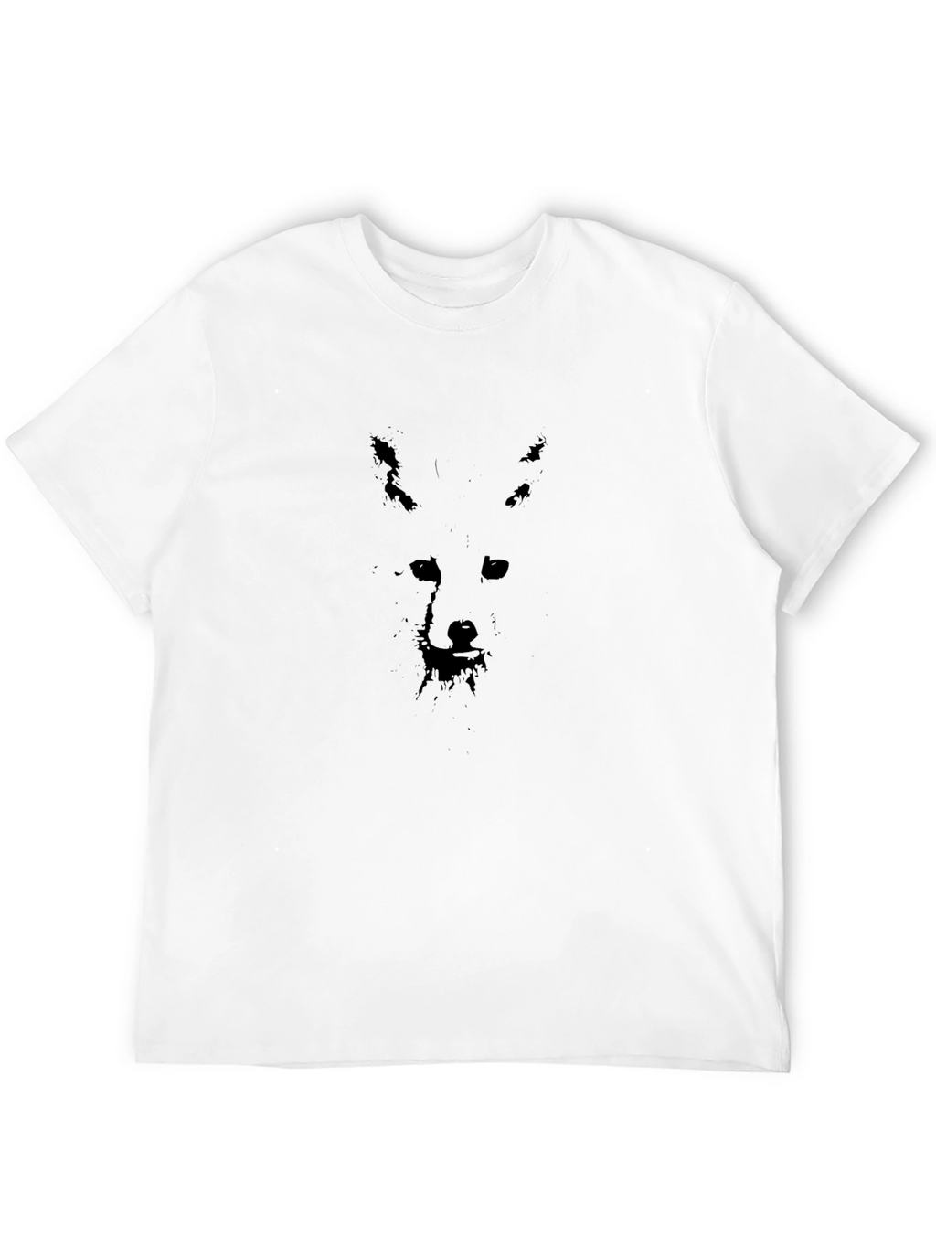Mens Black Wolf Silhouette Graphic Tee