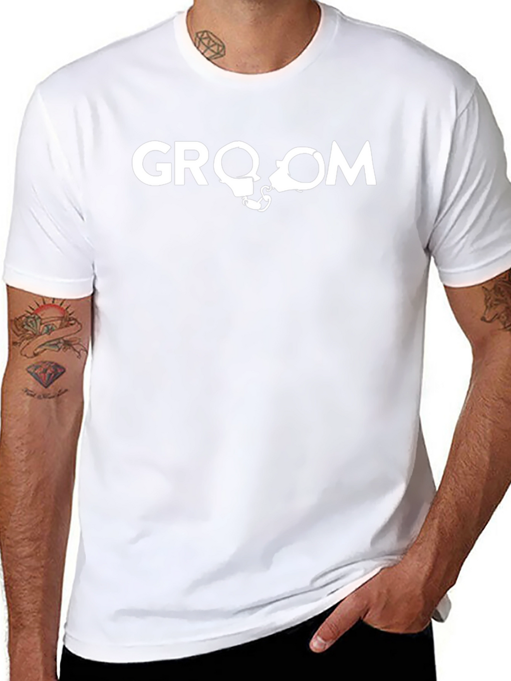 Groom Handcuffs Graphic T-Shirt - Bachelor Party
