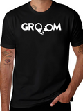 Groom Handcuffs Graphic T-Shirt - Bachelor Party