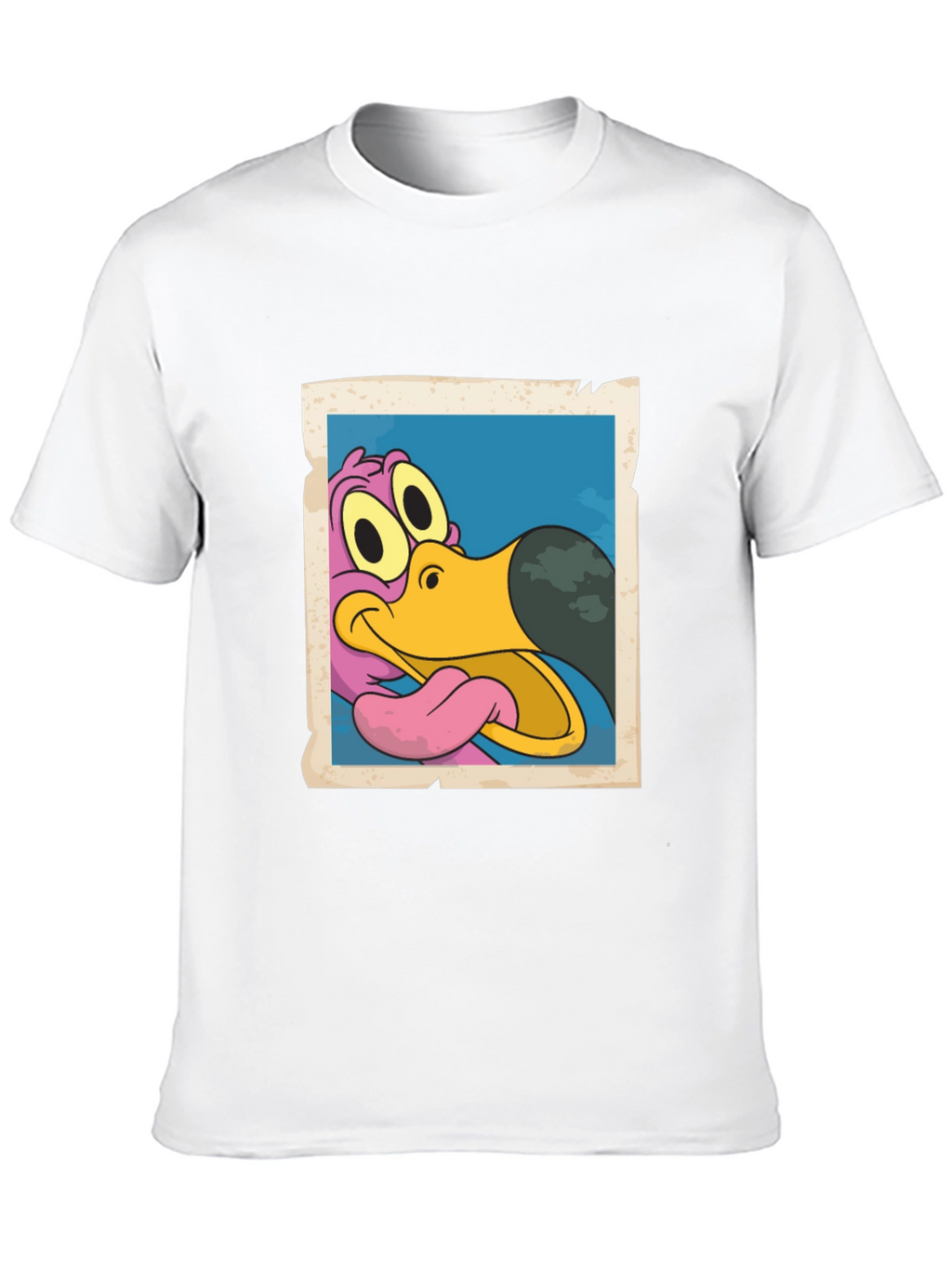Cartoon Dodo Bird Graphic Black T-Shirt