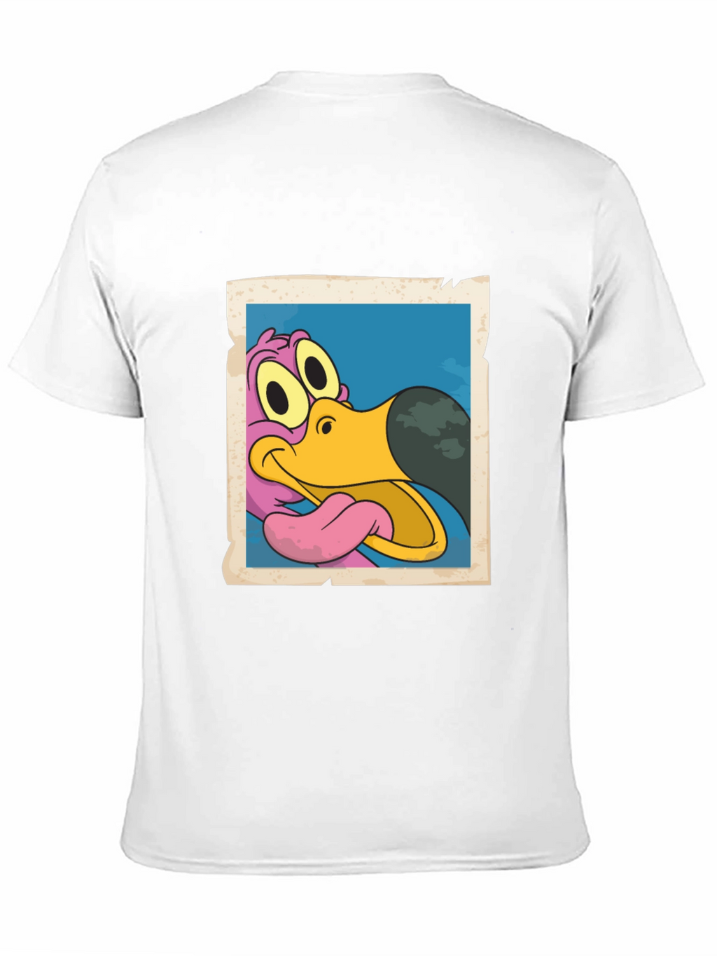 Cartoon Dodo Bird Graphic Black T-Shirt