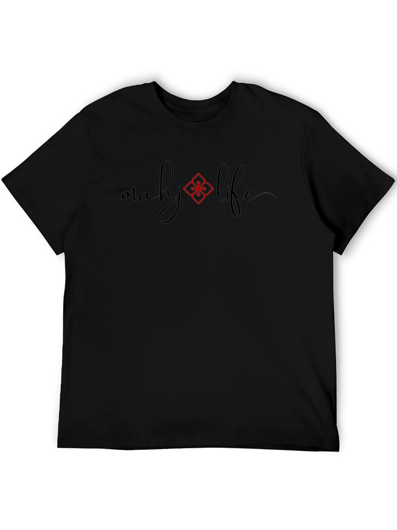 Mahj Life Black Graphic Tee