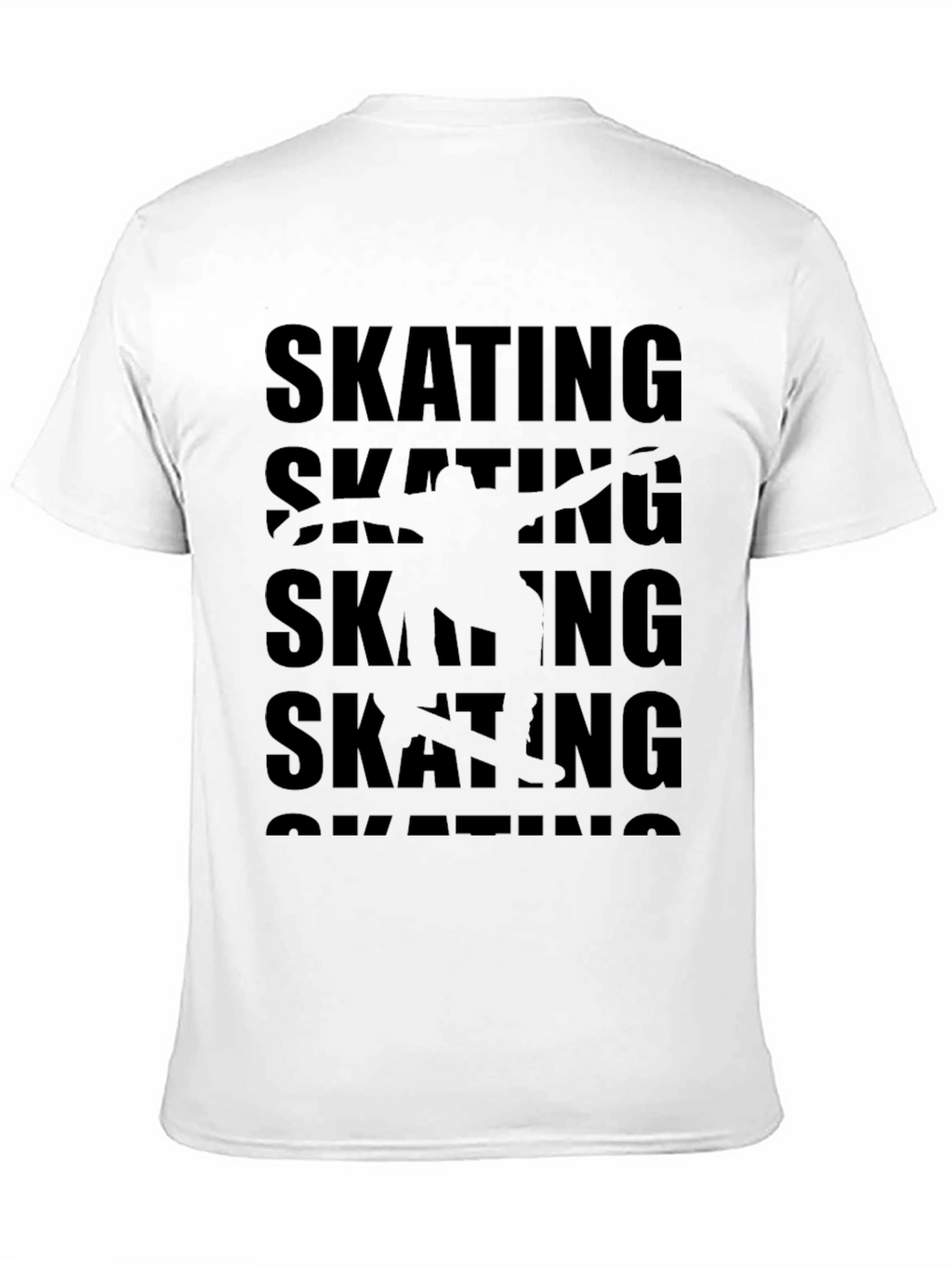 Skating Graphic Tee Black Short Sleeve T-Shirt