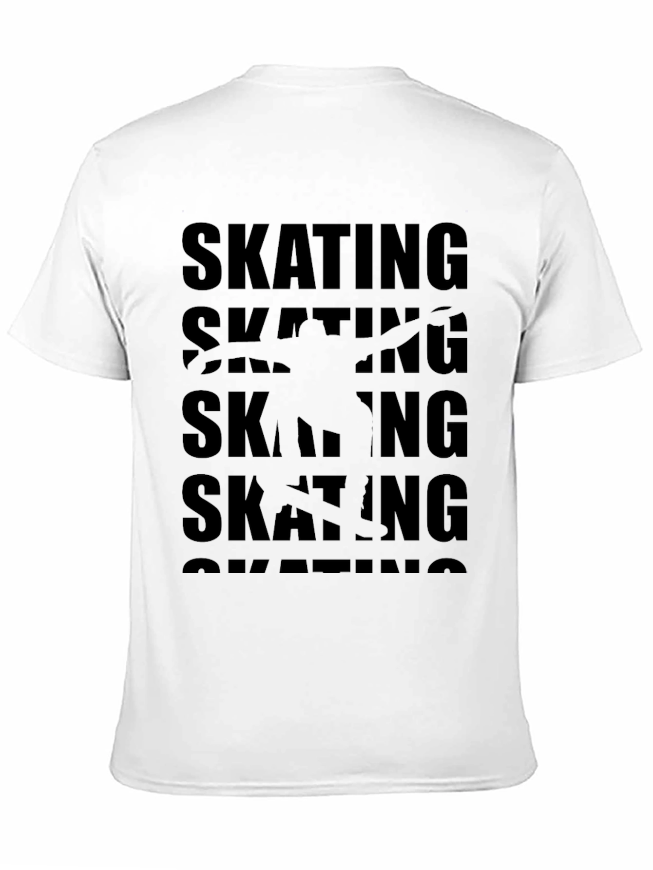 Skating Graphic Tee Black Short Sleeve T-Shirt