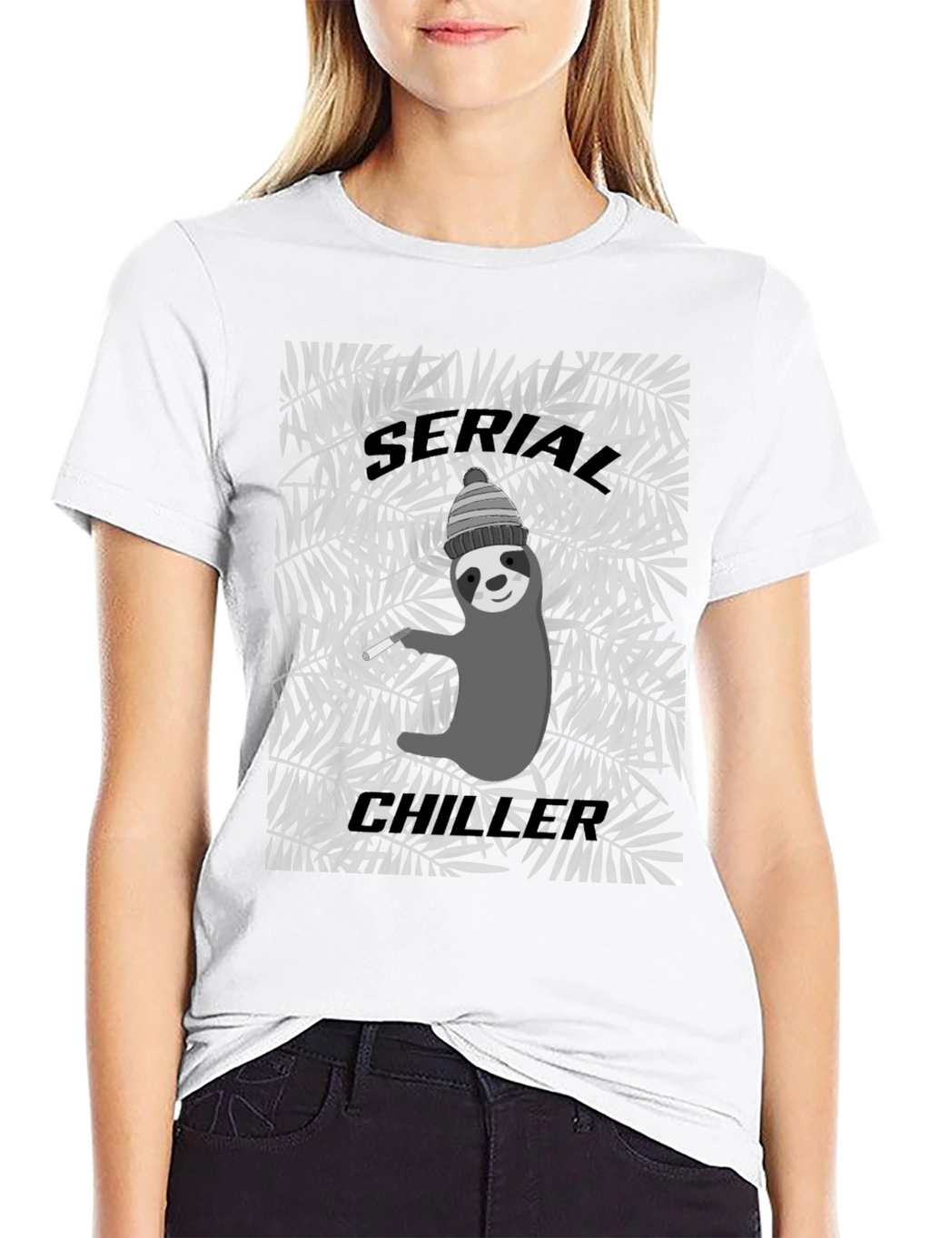 Serial Chiller Sloth Graphic Tee - Cool Relaxed Style
