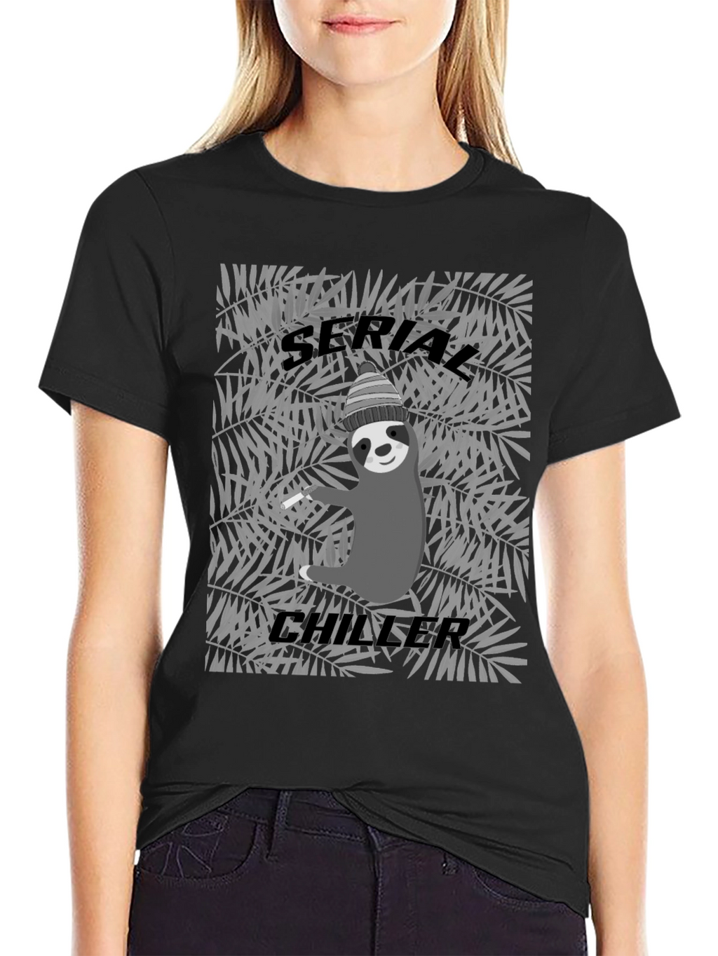 Serial Chiller Sloth Graphic Tee - Cool Relaxed Style