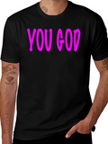 You God Graphic Tee - Stylish Black Cotton T-Shirt
