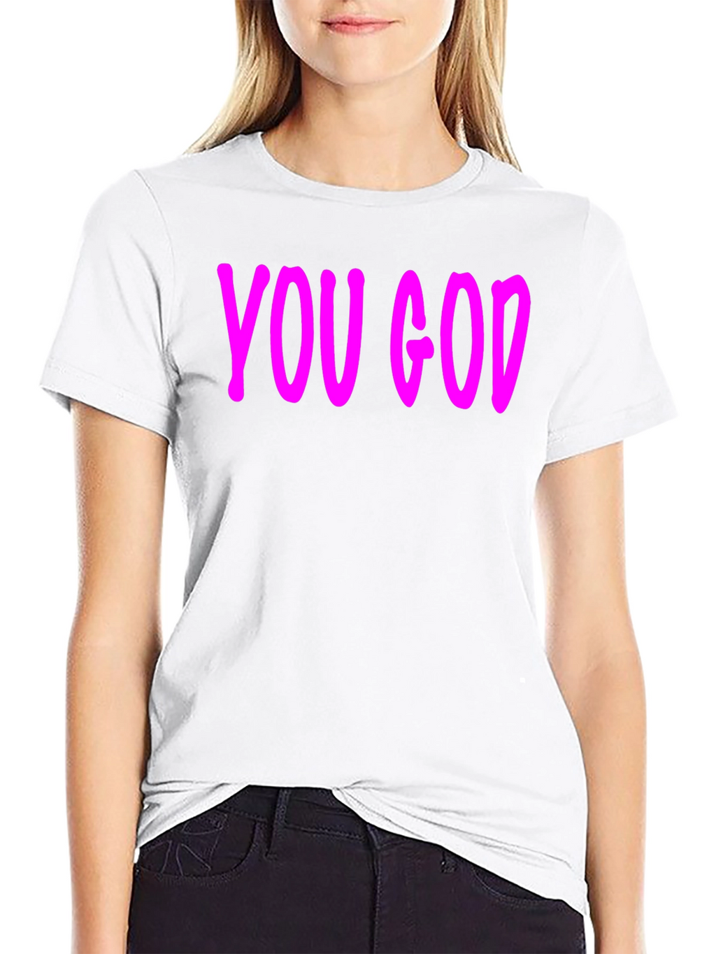 You God Graphic Tee - Stylish Black Cotton T-Shirt