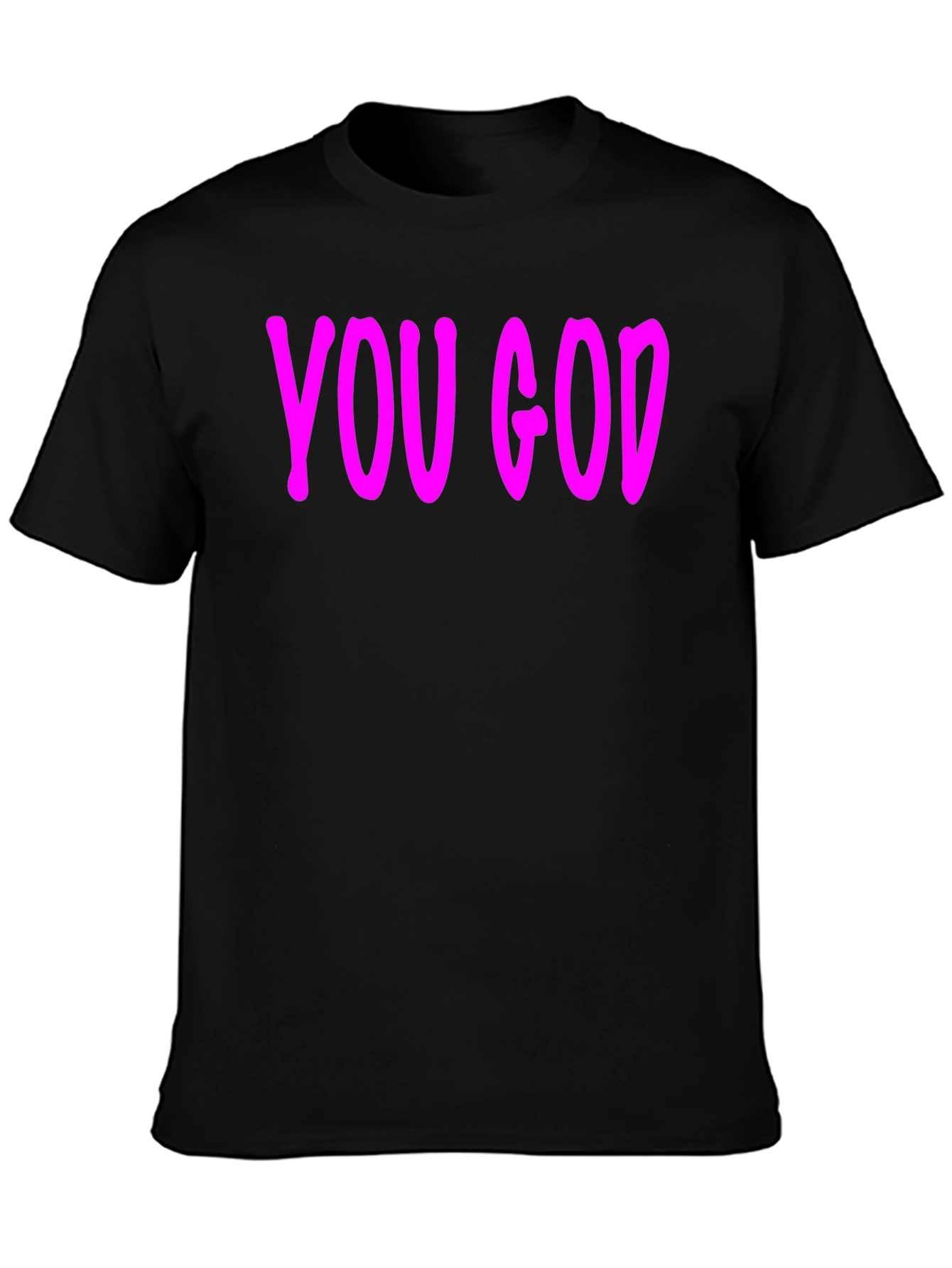 You God Graphic Tee - Stylish Black Cotton T-Shirt