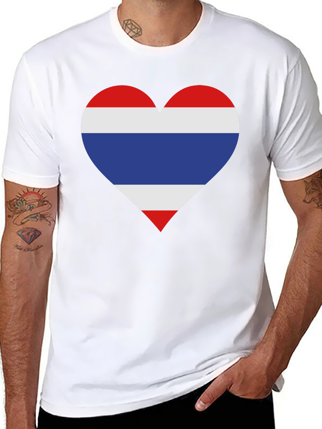 Thailand Flag Heart T-Shirt - Show Your Love!