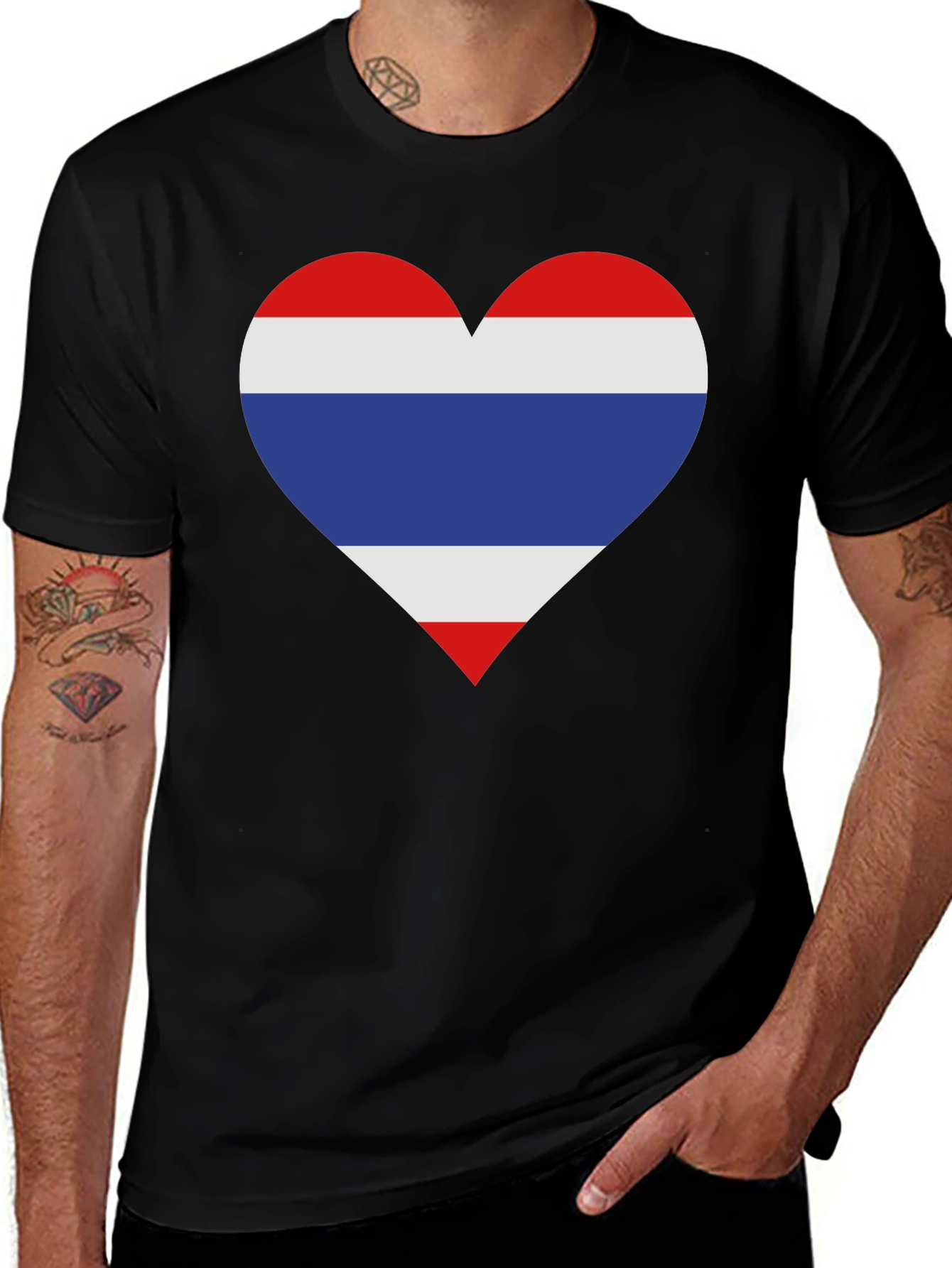 Thailand Flag Heart T-Shirt - Show Your Love!