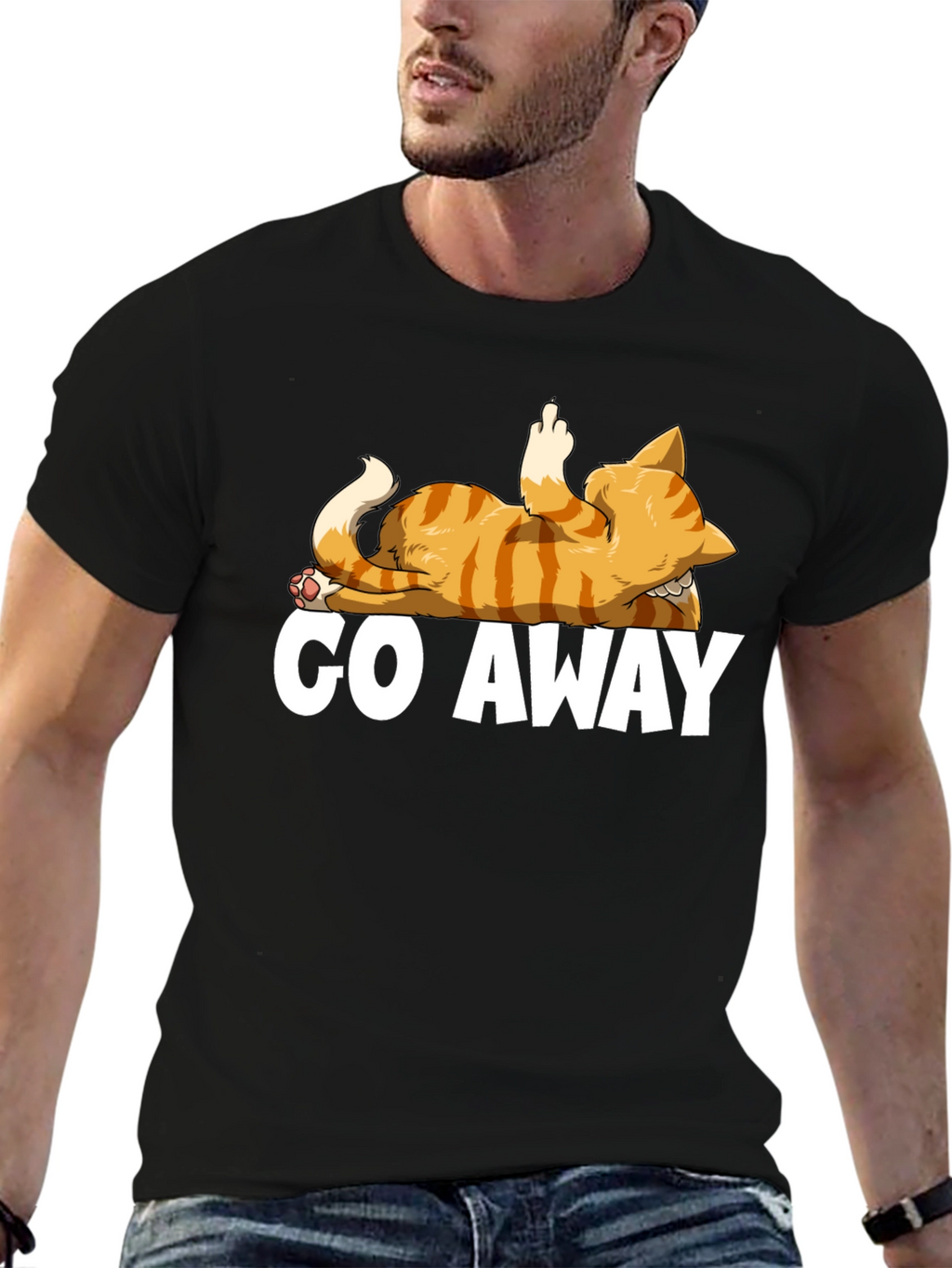 Go Away Cat T-Shirt - Funny Rude Kitten Tee